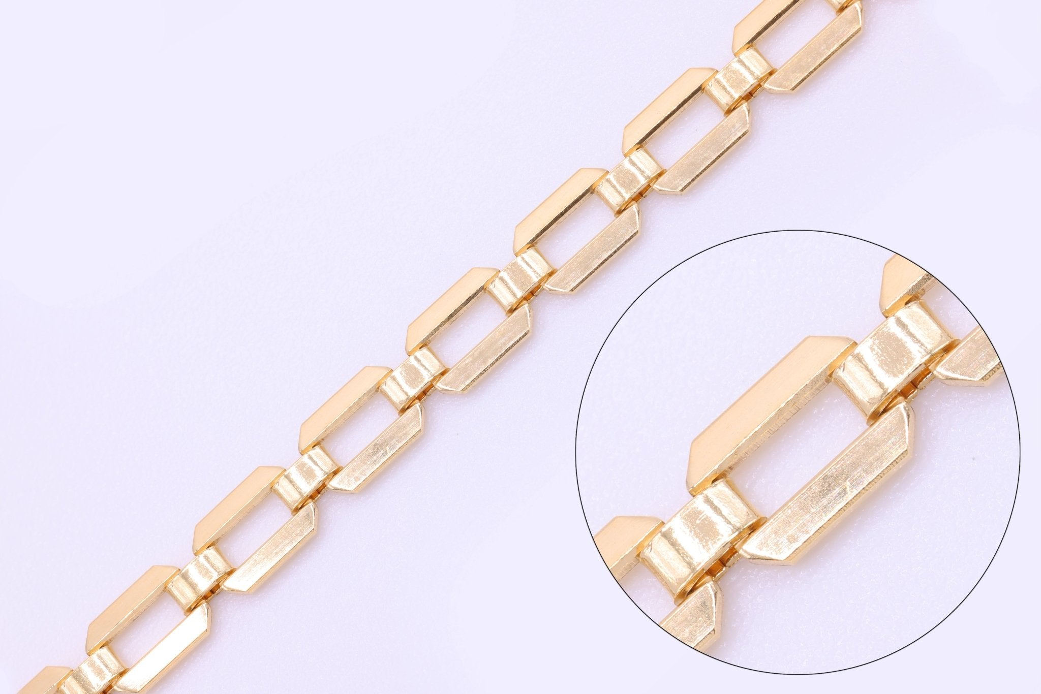 4.3mm x 6mm Bracelet Chain, 14/20 Gold - Filled, Wholesale, Pay Per Inch, Jewelry Making Chain - HarperCrown