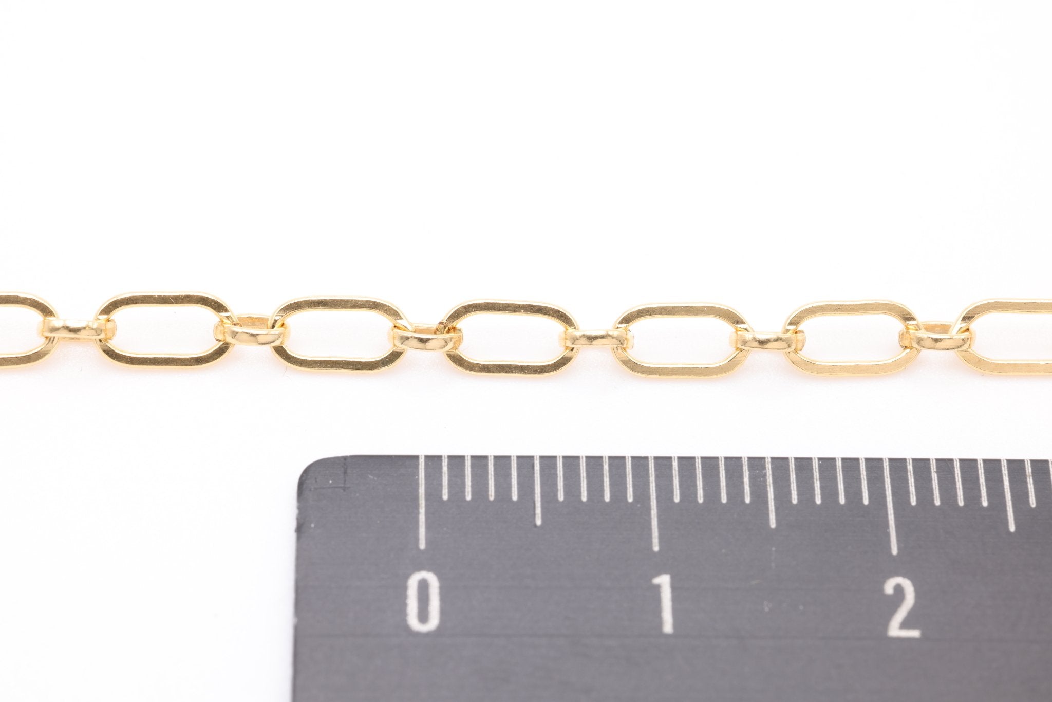 4mm x 6mm Long & Short Chain, Gold - Filled, Bulk DIY Spool Pay Per Foot Jewelry Making Chain - HarperCrown