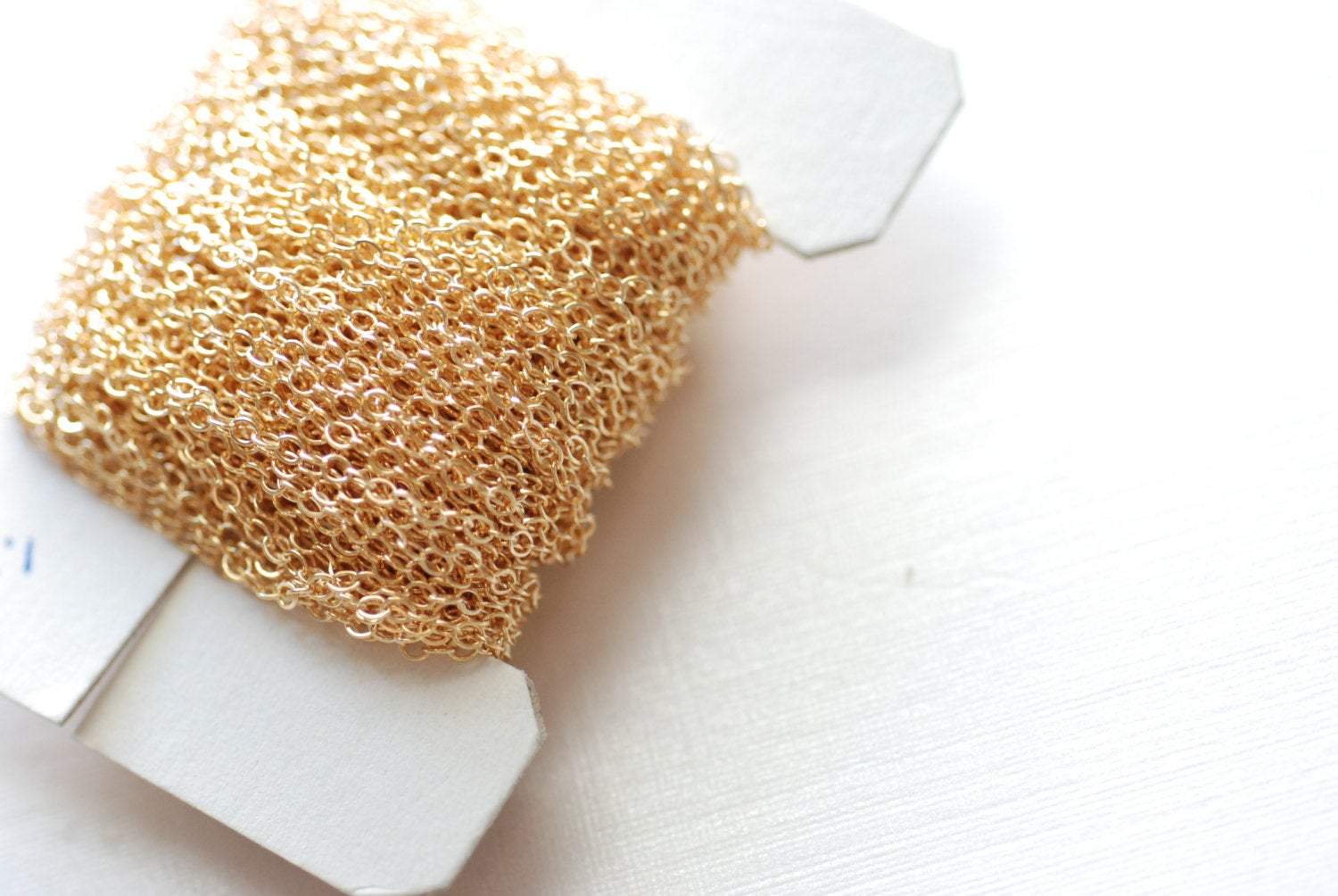 1.5mm Flat Cable Chain, 14/20 Gold-Filled, Wholesale, Bulk Pay Per Foot Spools
