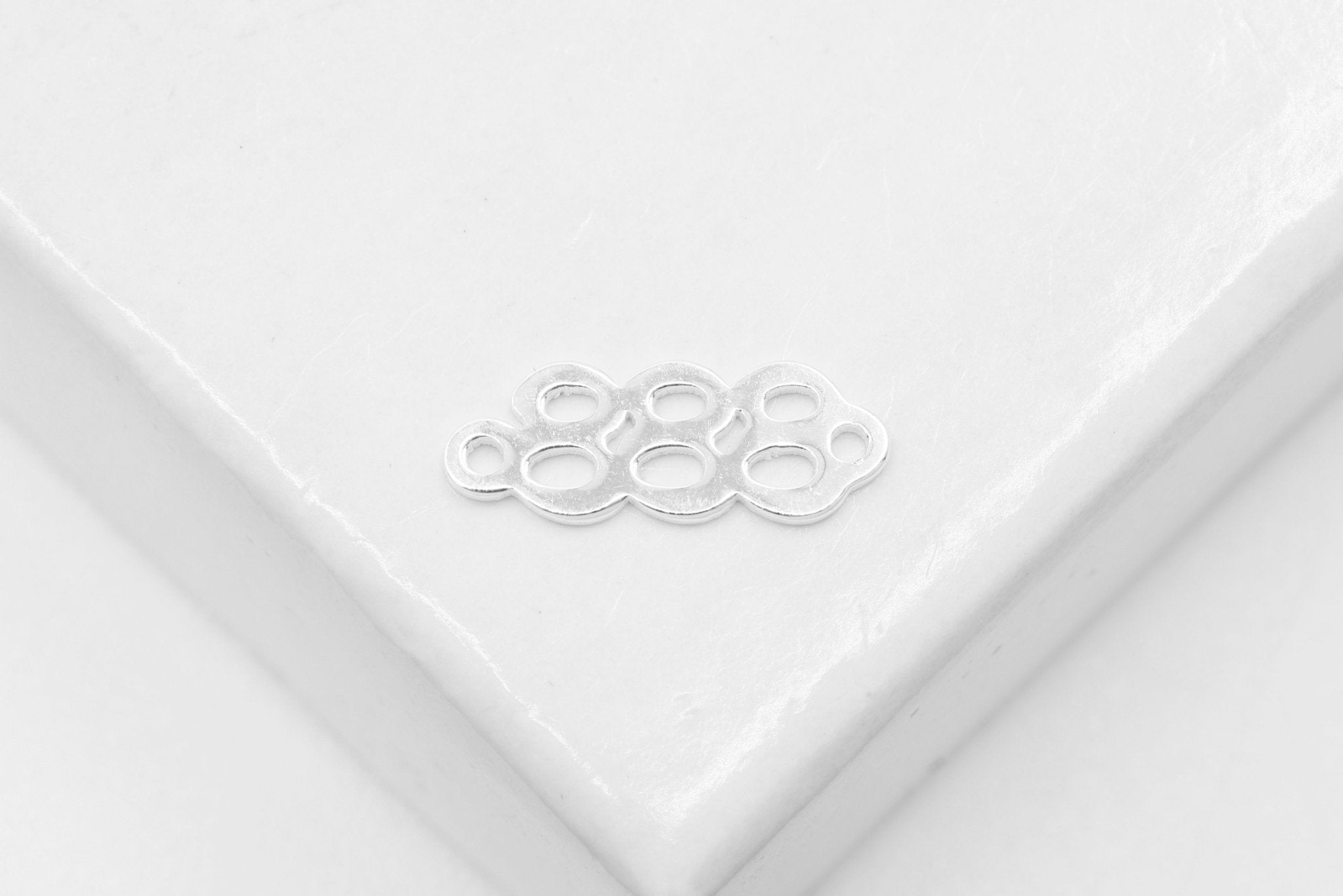 888 Angel Number Charm, 925 Sterling Silver, 9mm x 3mm, Bulk DIY Wholesale Jewelry Making Charm - HarperCrown