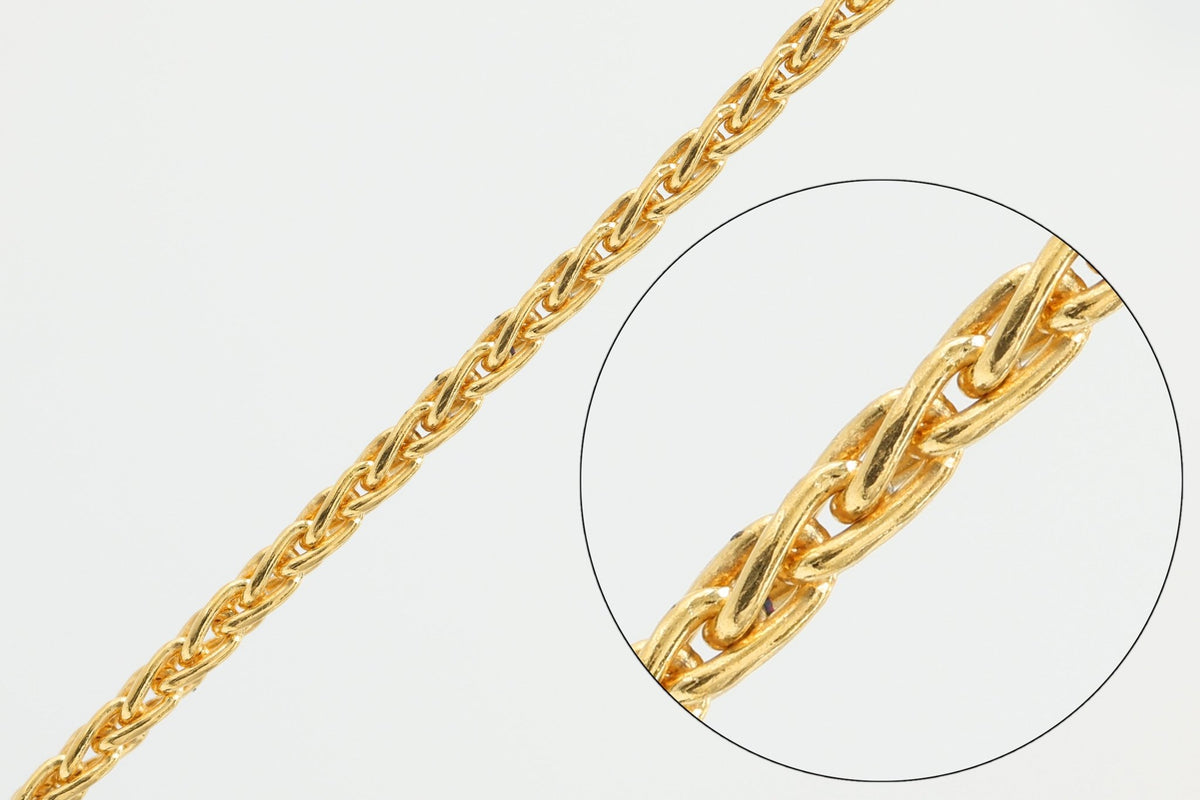 .9mm Wheat Chain, 14/20 Gold-Filled, Wholesale, Pay Per Foot, Jewelry Making Chain - HarperCrown