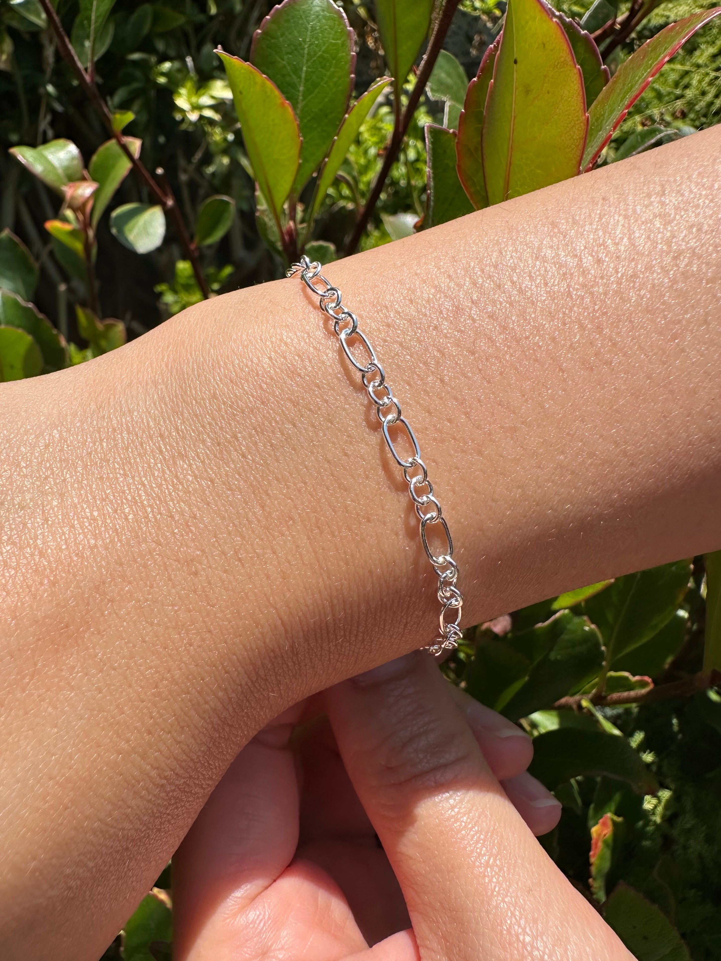 3.5mm x 6mm 3 Long & 1 Short Chain, 925 Sterling Silver, Wholesale, Pay Per Foot, Jewelry Making Chain