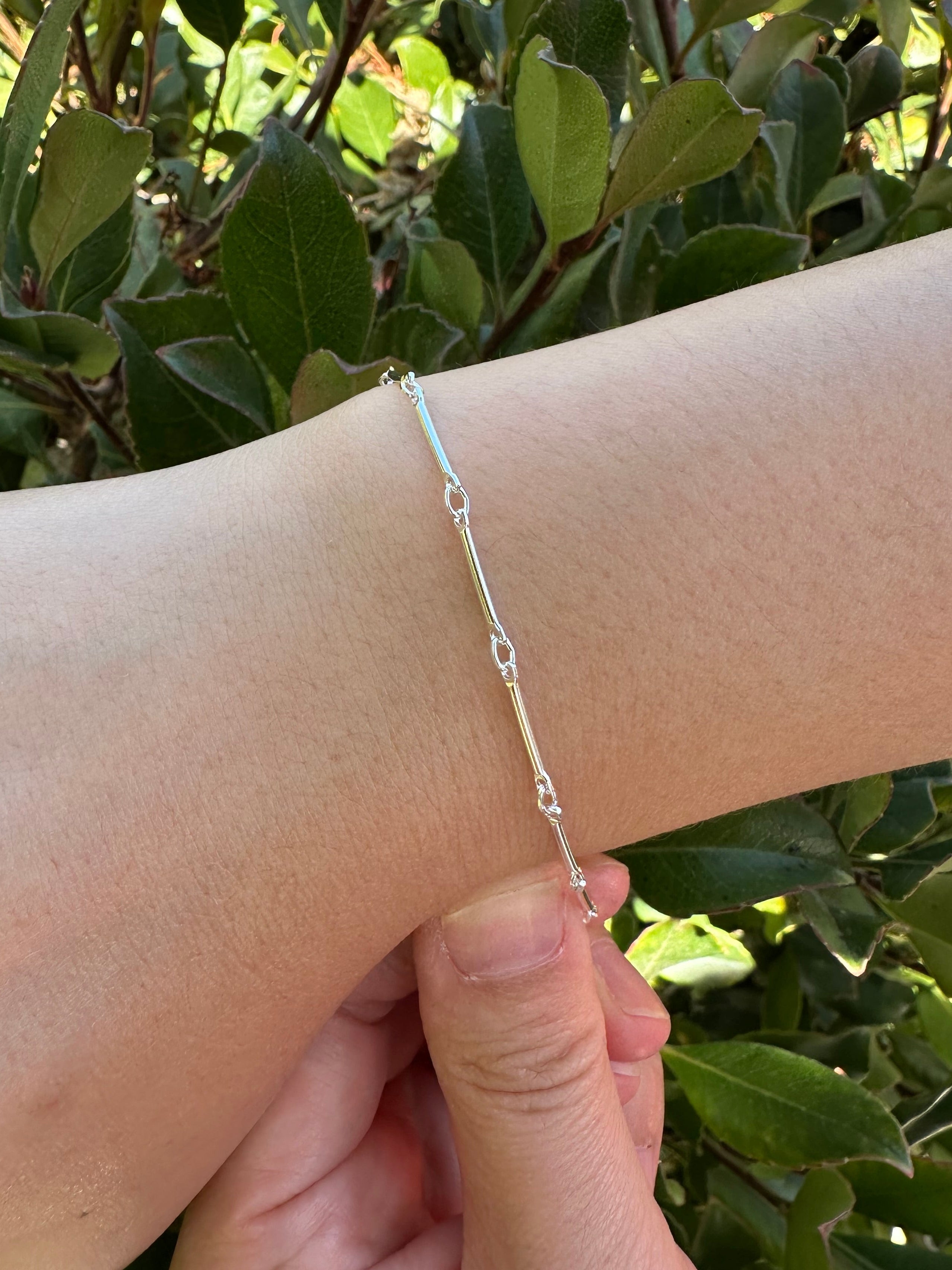 1mm x 12mm Bar Link Chain, 925 Sterling Silver, Wholesale, Pay Per Foot, Jewelry Making Chain