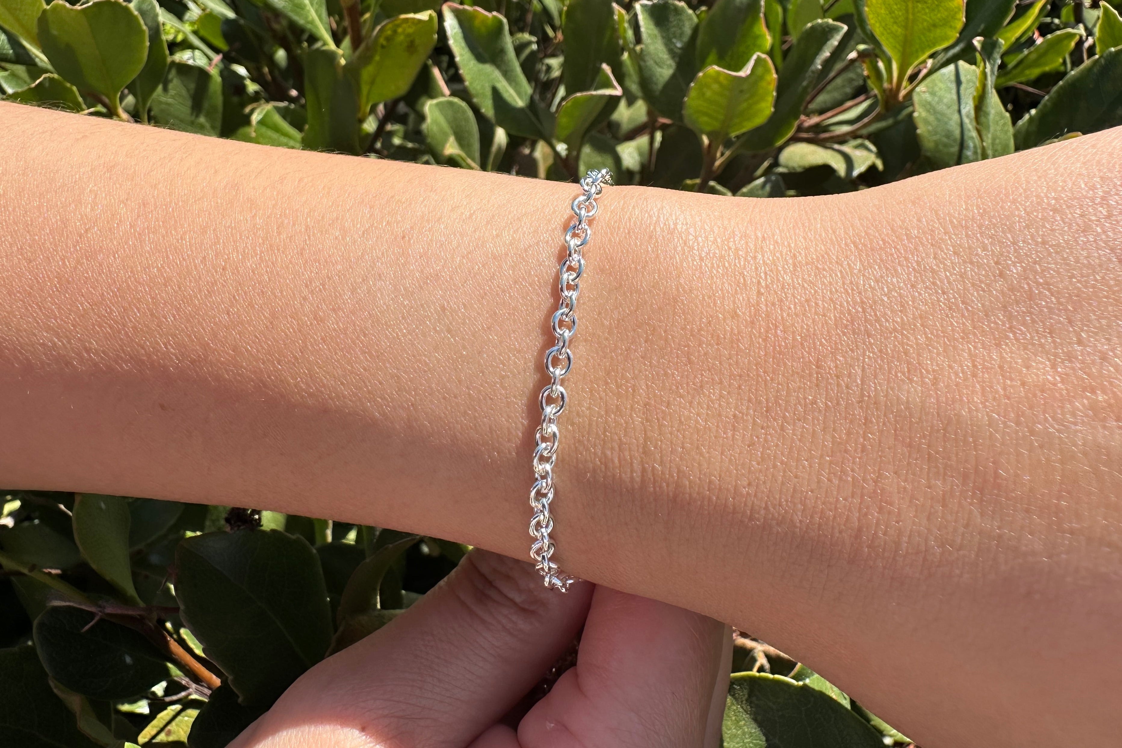 3.5mm Cable Chain, 925 Sterling Silver, Wholesale, Pay Per Foot, Jewelry Making Chain