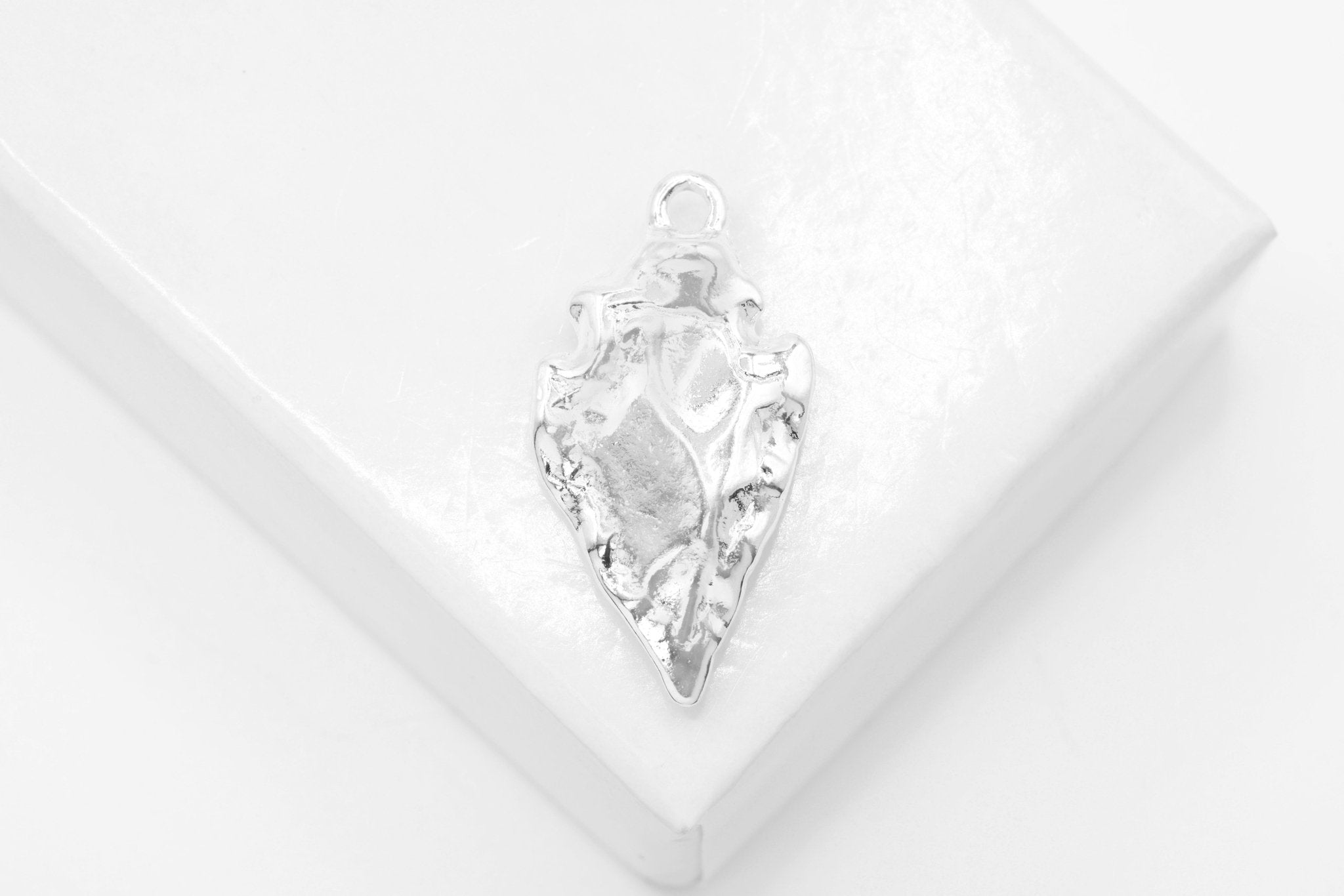Arrowhead Charm, 925 Sterling Silver, 22mm x 11mm, Arrow Head - HarperCrown