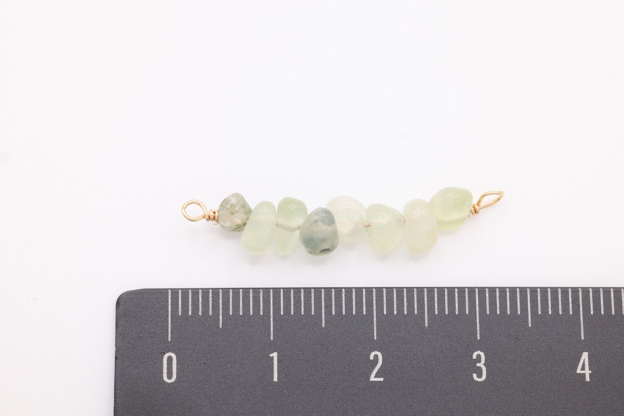 August Stone Connector Charm, Wholesale, 14/20 Gold - Filled, Green Birthstone Gemstone Beads, Permanent Jewelry - HarperCrown