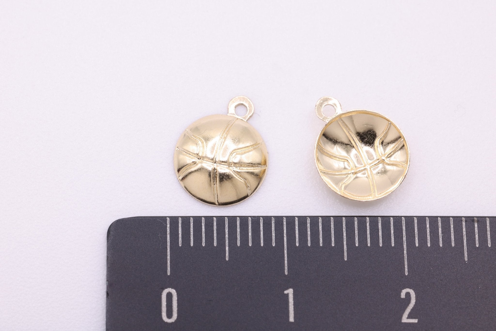 Basketball Charm, Wholesale, 14/20 Gold - Filled, 8mm, Jewelry Making Charm - HarperCrown