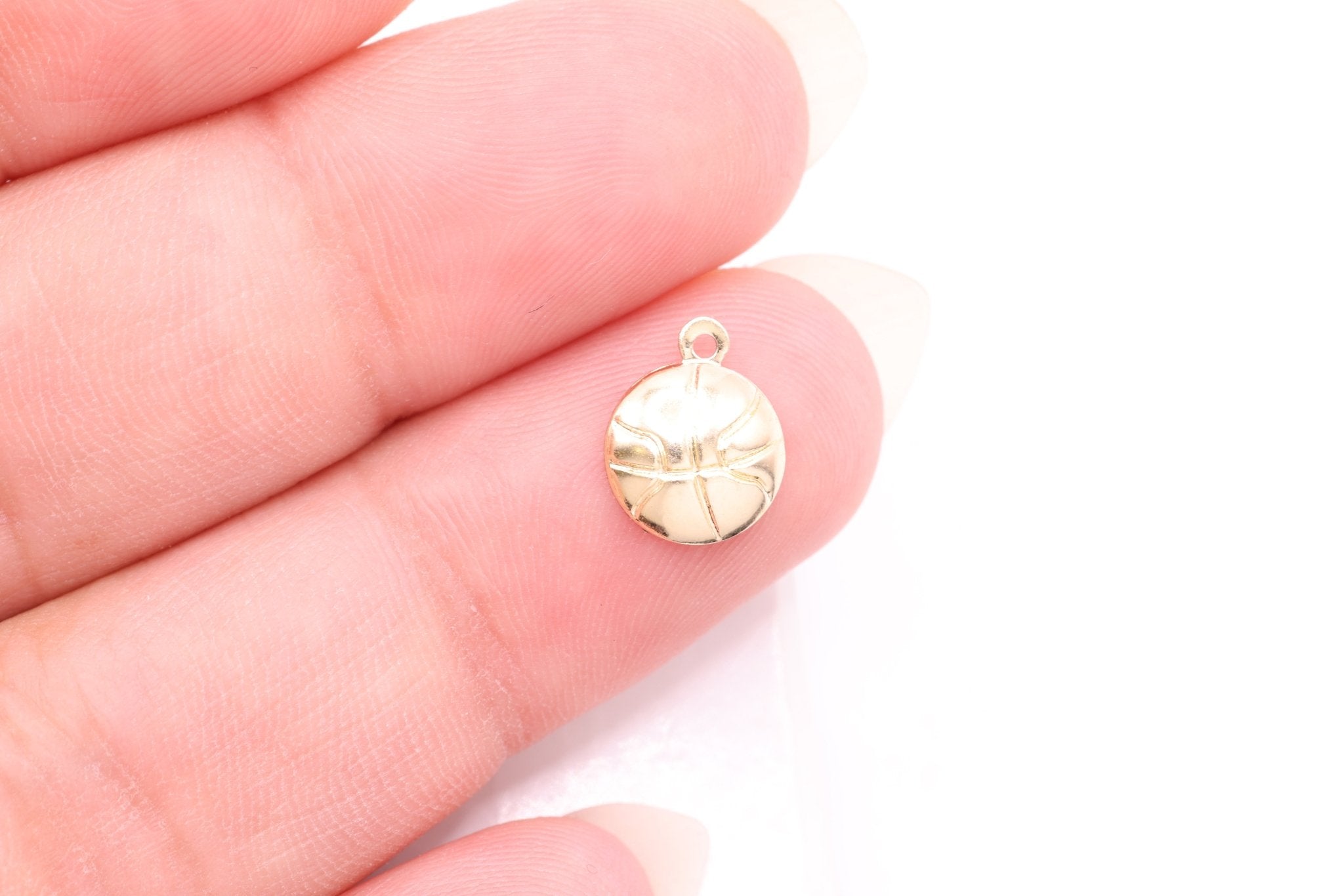 Basketball Charm, Wholesale, 14/20 Gold - Filled, 8mm, Jewelry Making Charm - HarperCrown