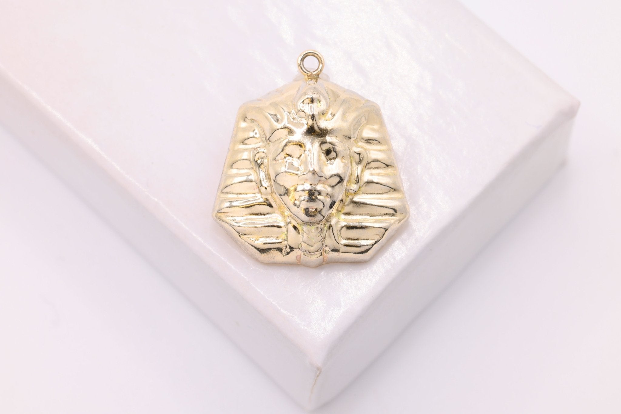 Egyptian Pharaoh King Charm, Wholesale, 14/20 Gold - Filled, 15mm x 15mm - HarperCrown