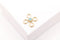 Flower Link, Blue Zircon CZ Gold-Filled Wholesale Drop Charm, December Birthstone, Connector Charm - HarperCrown