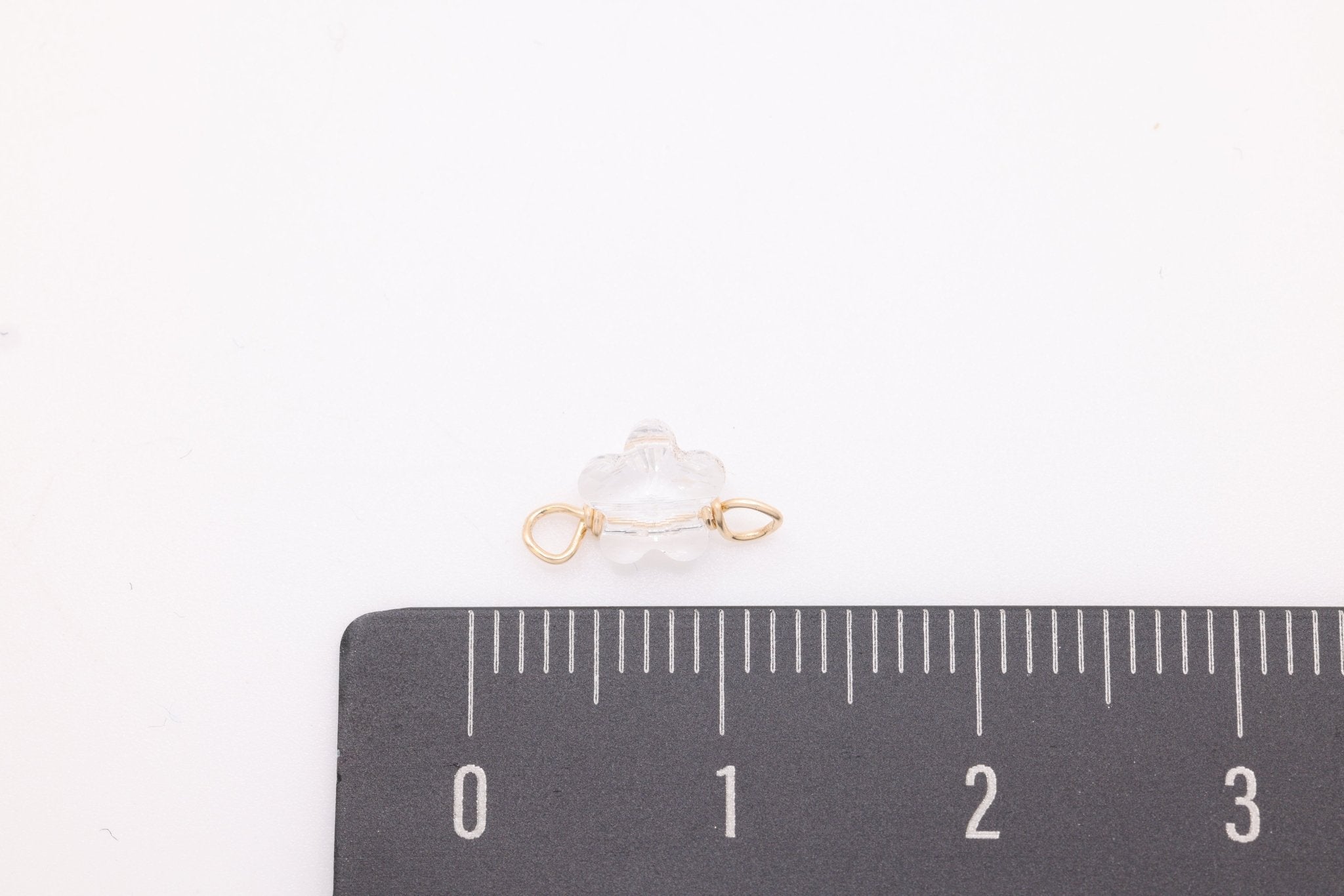 Flower Swarovski Crystal Connector Charm, Wholesale, 14/20 Gold - Filled, 7mm, Jewelry Making Charm - HarperCrown