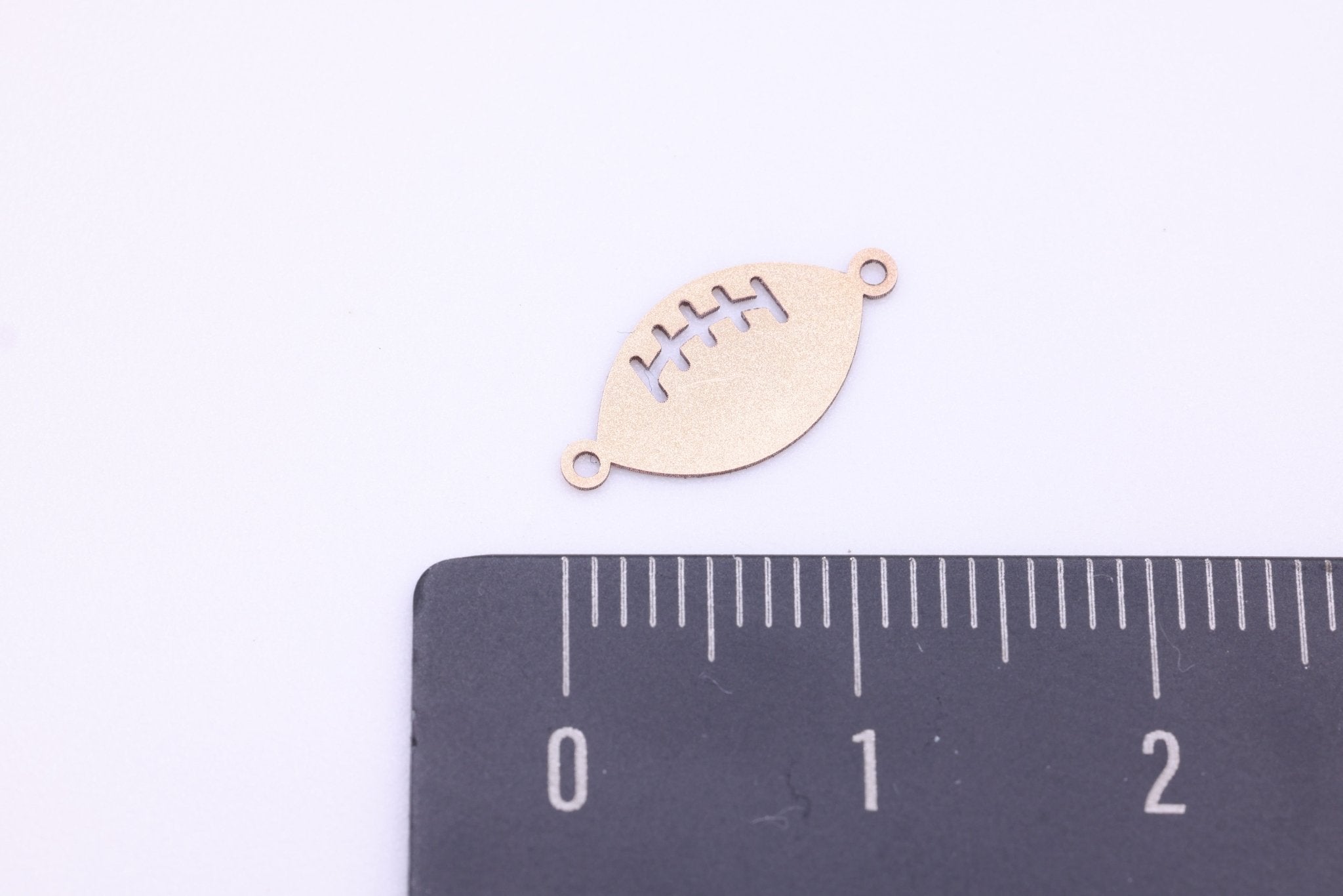 Football Charm, Wholesale, 14/20 Gold - Filled, 13mm x 8mm, Permanent Jewelry Making Charm - HarperCrown