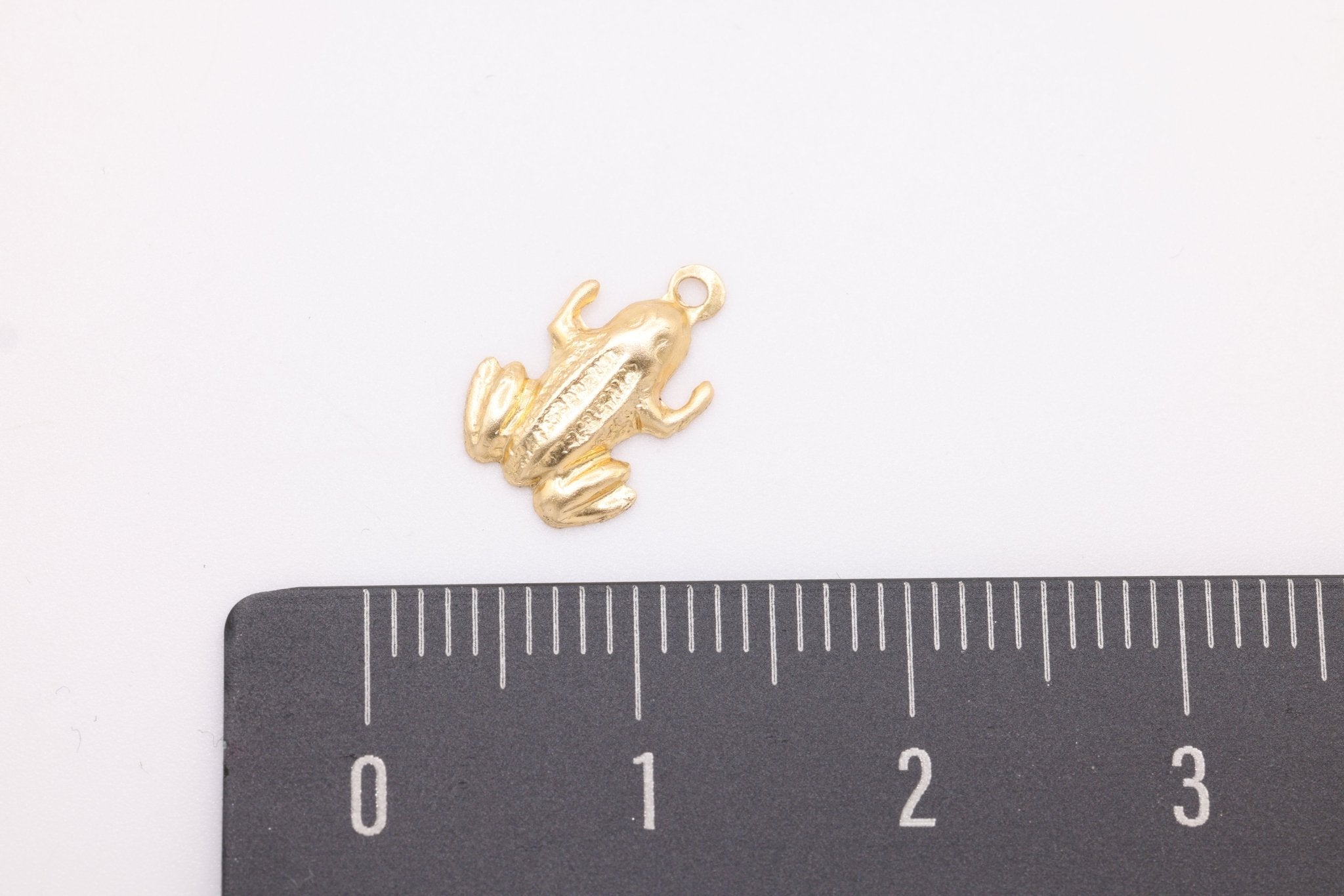 Frog Charm, Wholesale, 14/20 Gold - Filled, 13mm x 8mm, Toad Ribbit Kermit - HarperCrown