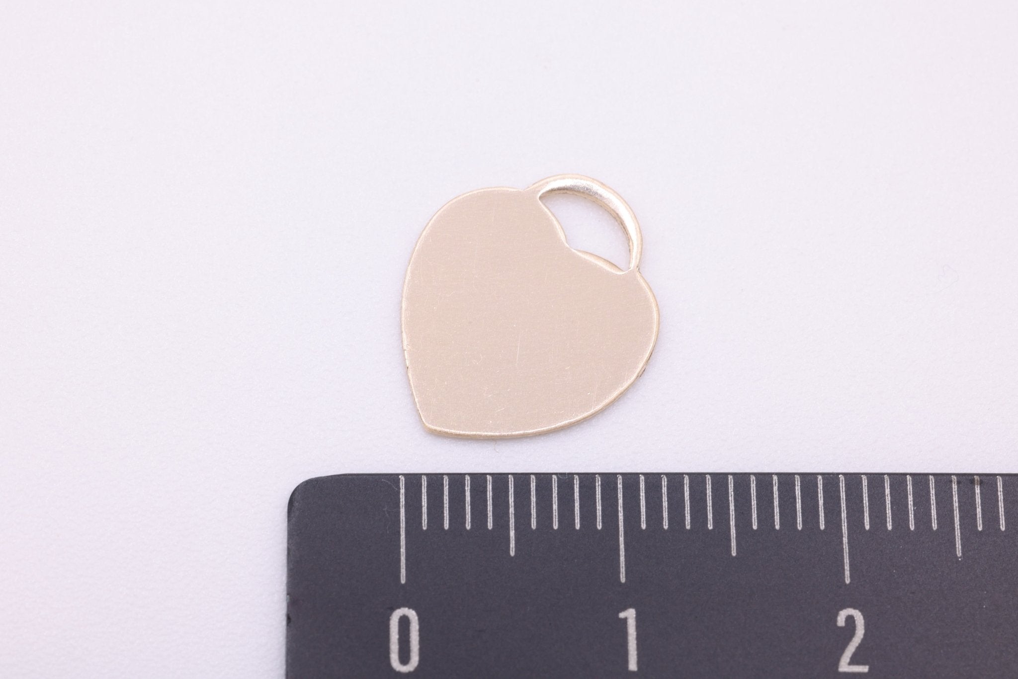 Heart Blank Charm, Wholesale, 14/20 Gold - Filled, 15mm x 12mm, Stamping Engraving Love Purse - HarperCrown