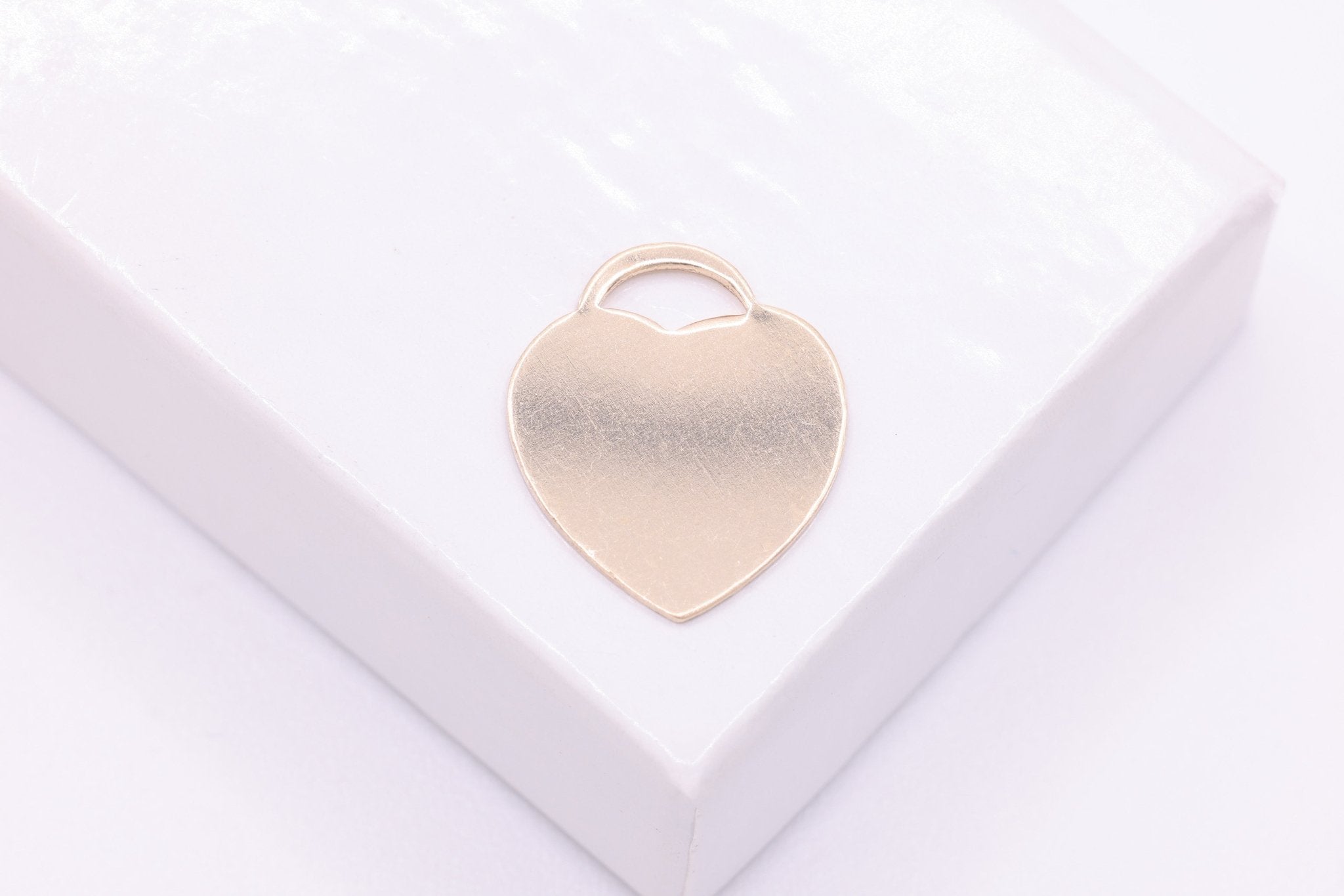 Heart Blank Charm, Wholesale, 14/20 Gold - Filled, 15mm x 12mm, Stamping Engraving Love Purse - HarperCrown