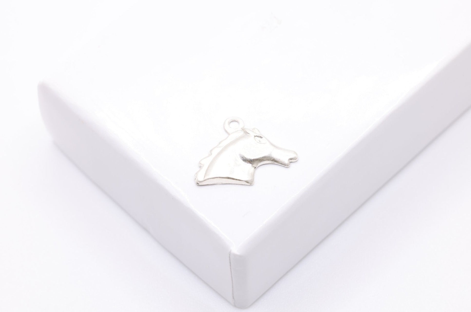 Horse Head Charm, Sterling Silver, Jewelry Making Charm - HarperCrown