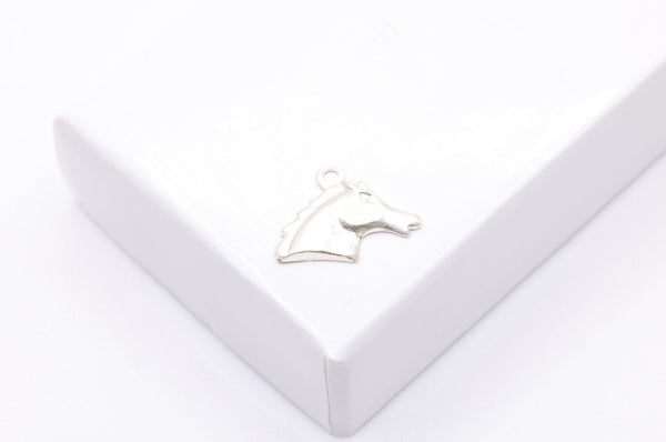 Horse Head Charm, Sterling Silver, Jewelry Making Charm - HarperCrown