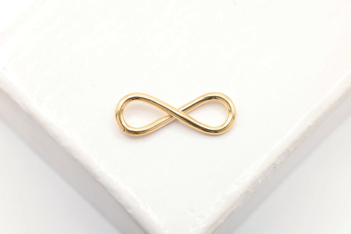 Infinity Connector Charm, 14/20 Gold-Filled, 13mm x 5mm, Wholesale, Jewelry Making Charm - HarperCrown