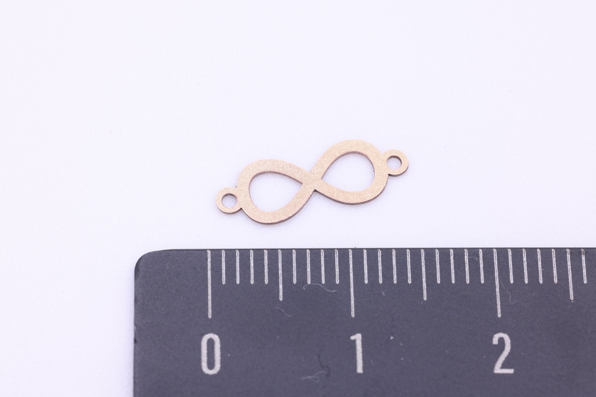 Infinity Connector Charm, Wholesale, 14/20 Gold - Filled, 13mm x 5mm, Permanent Jewelry Making Charm - HarperCrown