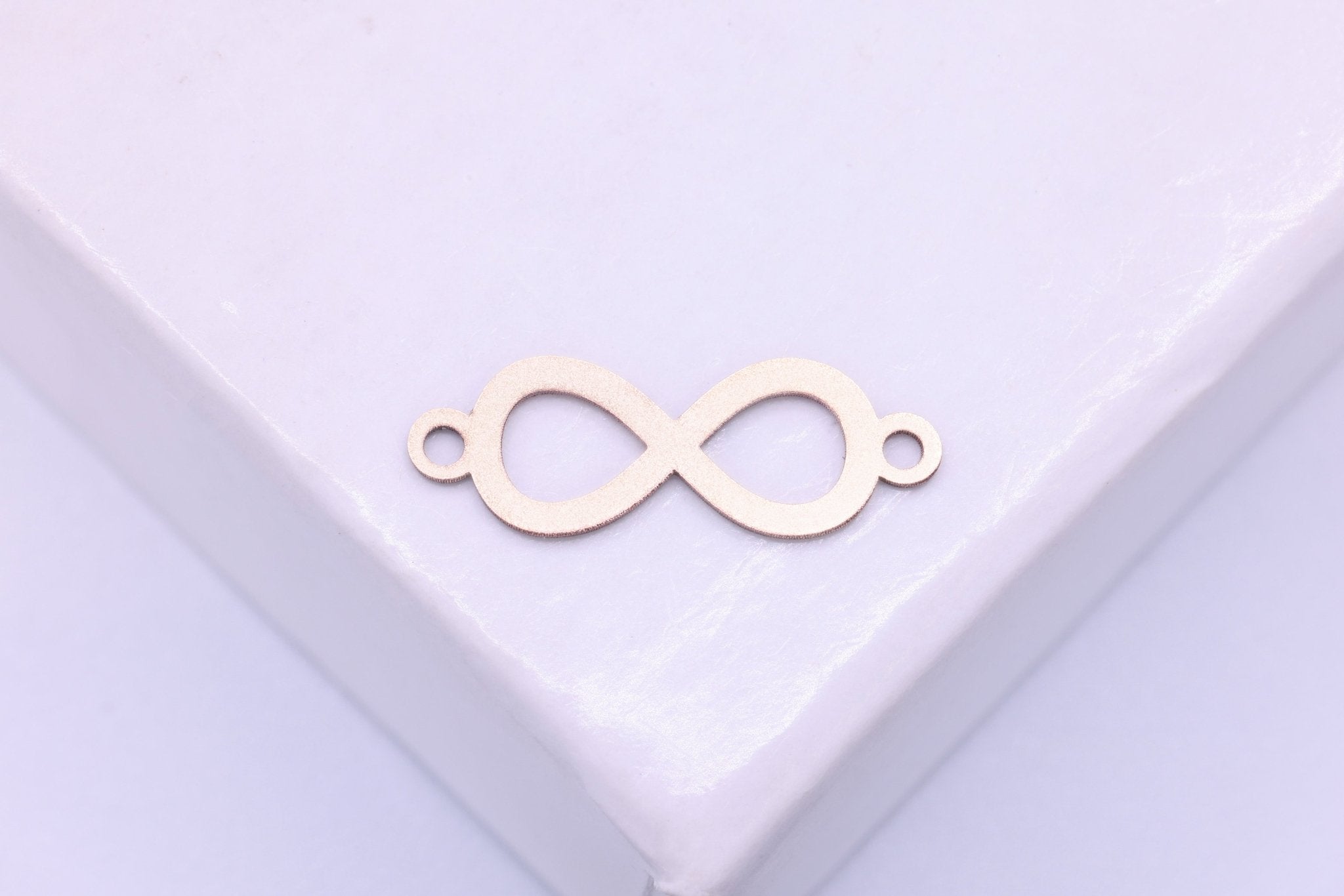 Infinity Connector Charm, Wholesale, 14/20 Gold - Filled, 13mm x 5mm, Permanent Jewelry Making Charm - HarperCrown