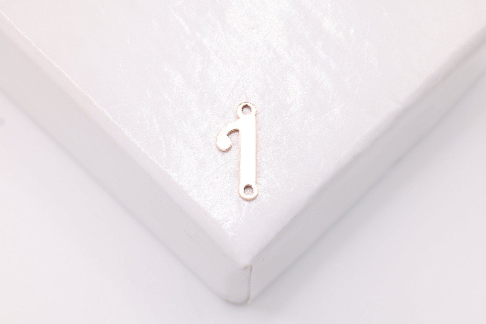 Letter Connector Charm A - Z, Wholesale, 14/20 Gold - Filled, 9mm x 5mm, Alphabet Personalized Permanent Jewelry Charm - HarperCrown