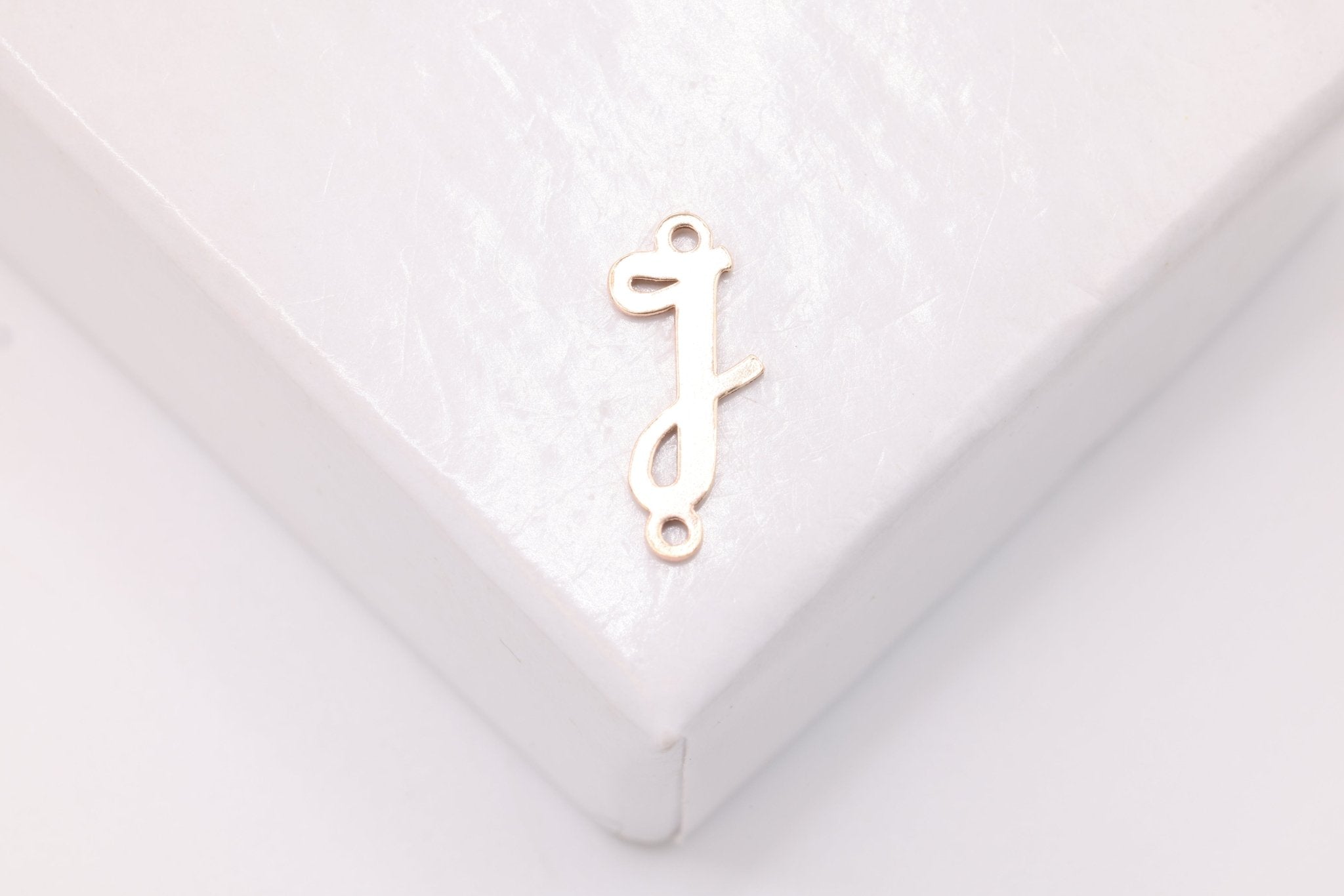Letter Connector Charm A - Z, Wholesale, 14/20 Gold - Filled, 9mm x 5mm, Alphabet Personalized Permanent Jewelry Charm - HarperCrown