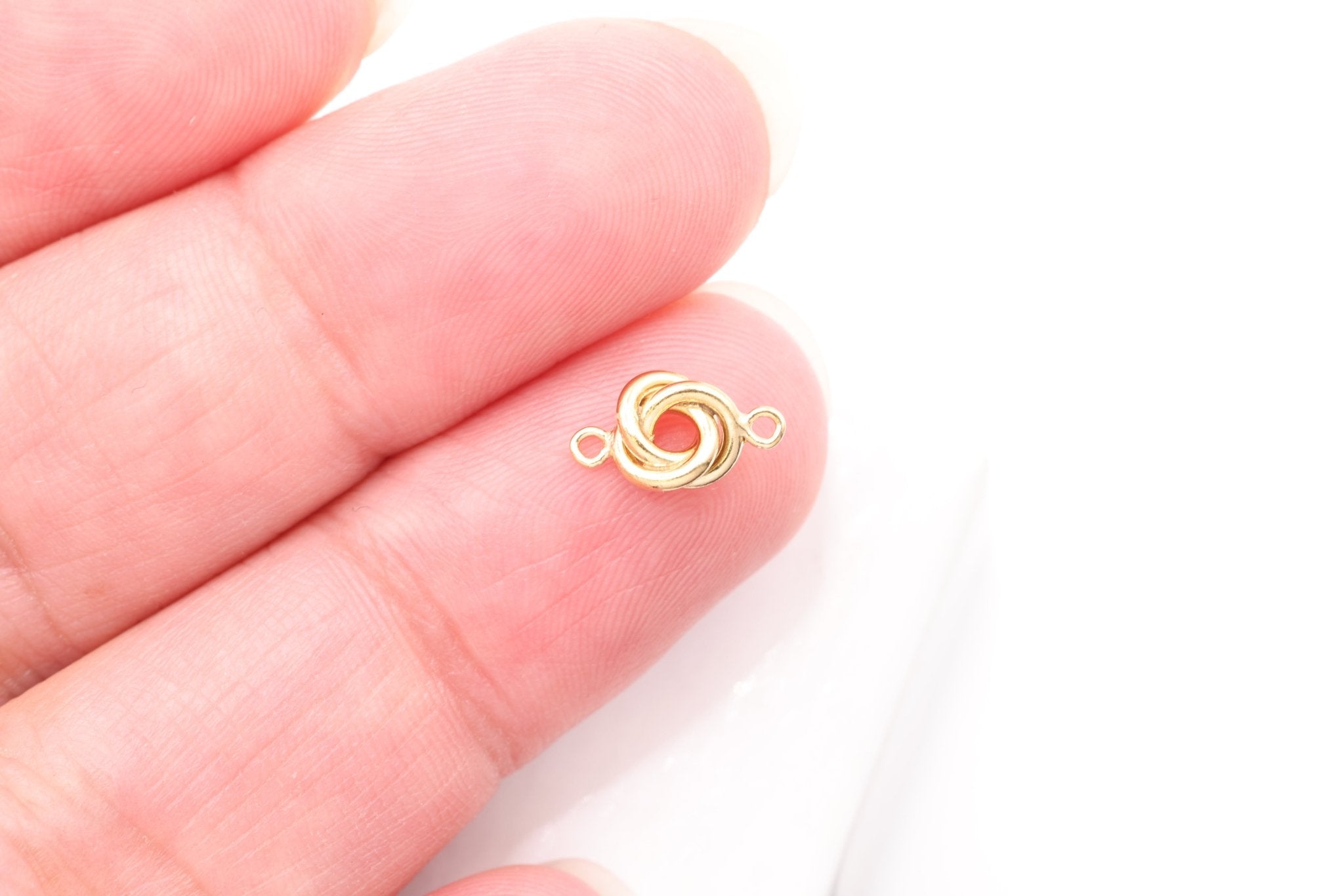 Love Knot Connector, 14/20 Gold - Filled, Permanent Jewelry Wholesale Findings - HarperCrown