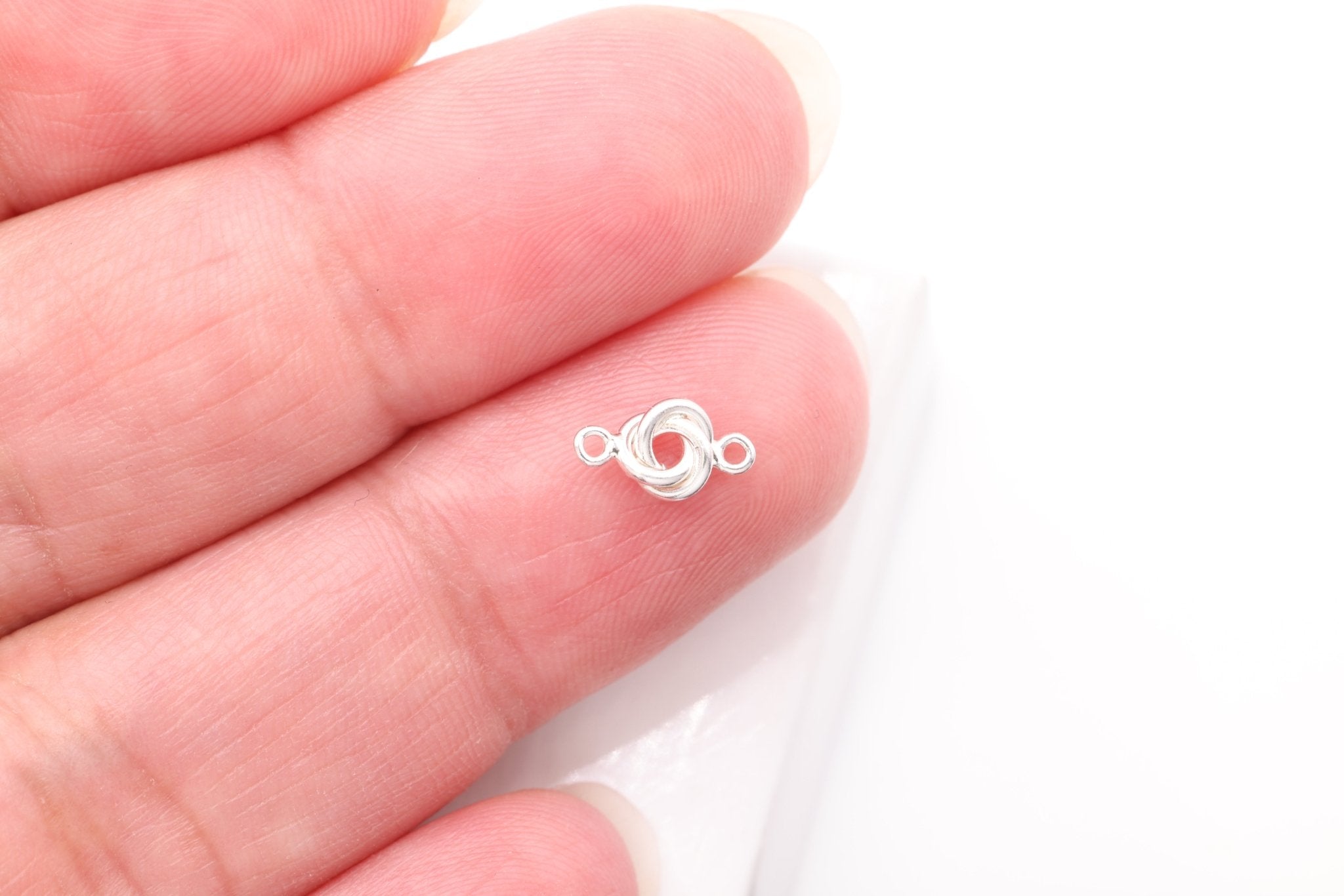 Love Knot Connector, 925 Sterling Silver, Permanent Jewelry Wholesale Findings - HarperCrown