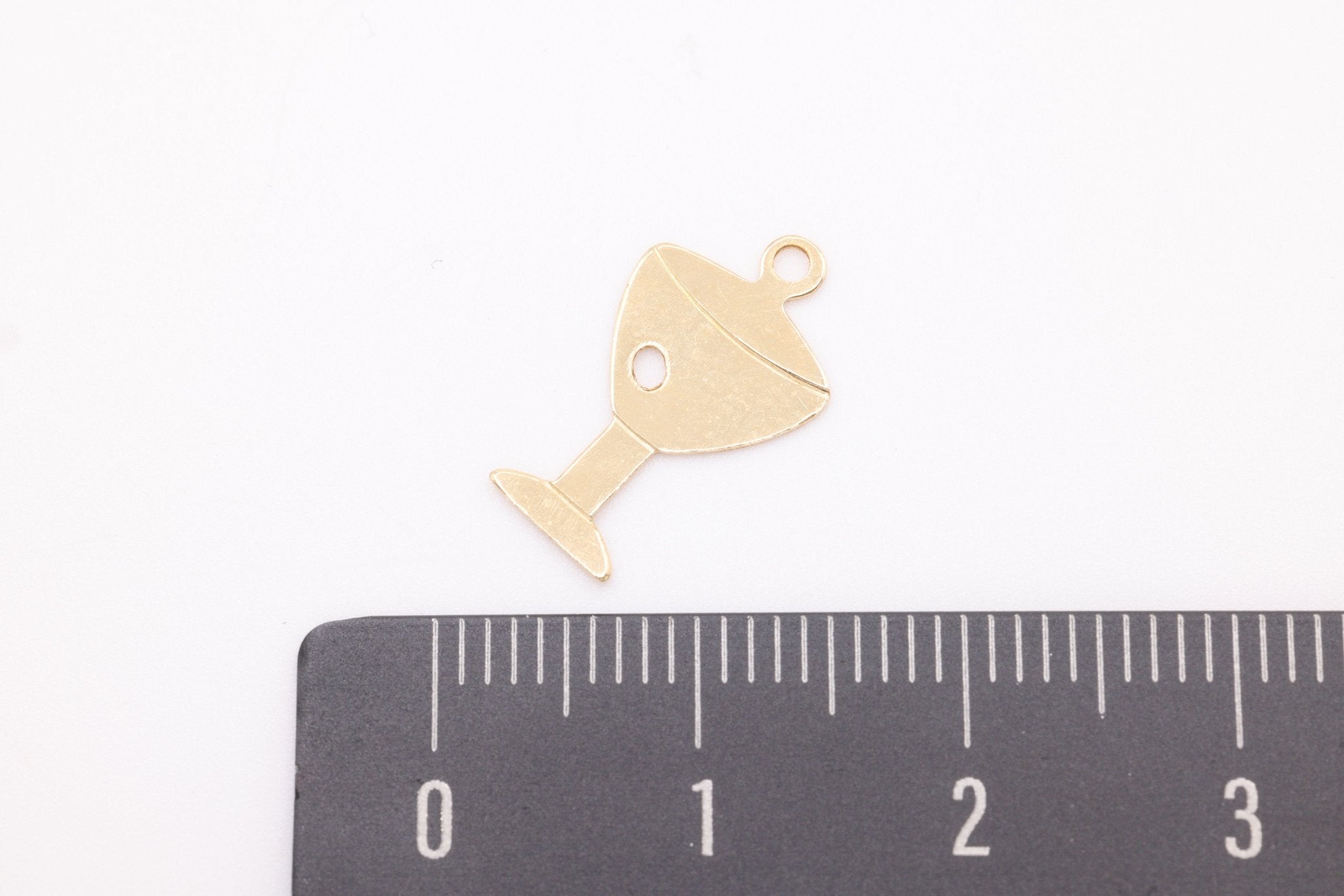 Martini Cocktail Glass Charm, Wholesale, 14/20 Gold - Filled, 15mm x 10mm, Drink Permanent Jewelry - HarperCrown