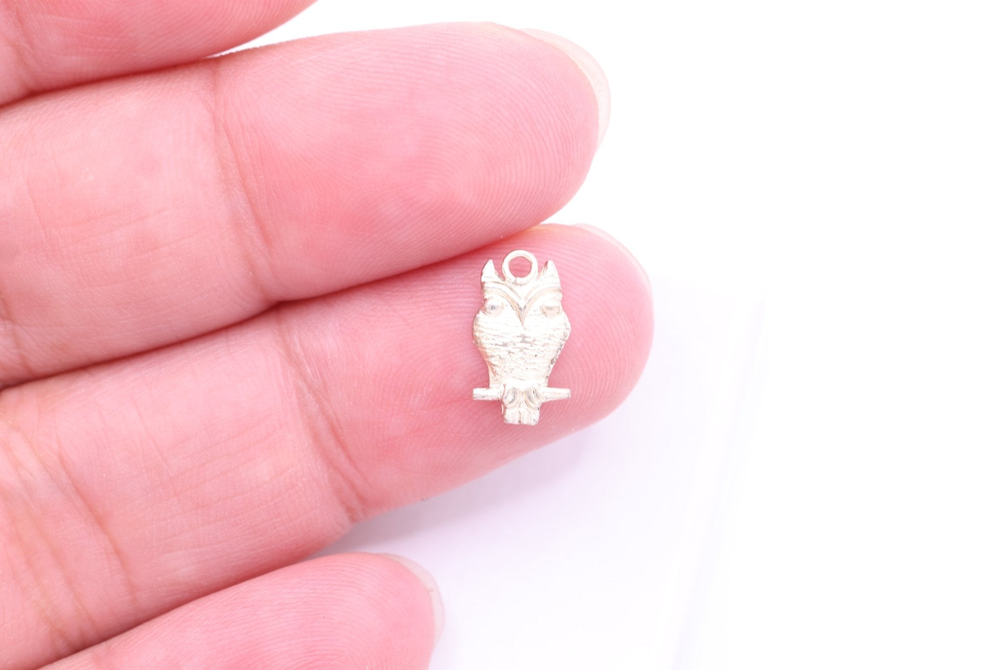 Owl Charm, Wholesale, 14/20 Gold - Filled, 12mm x 7mm, Perched Night Owl Jewelry Making Charm - HarperCrown