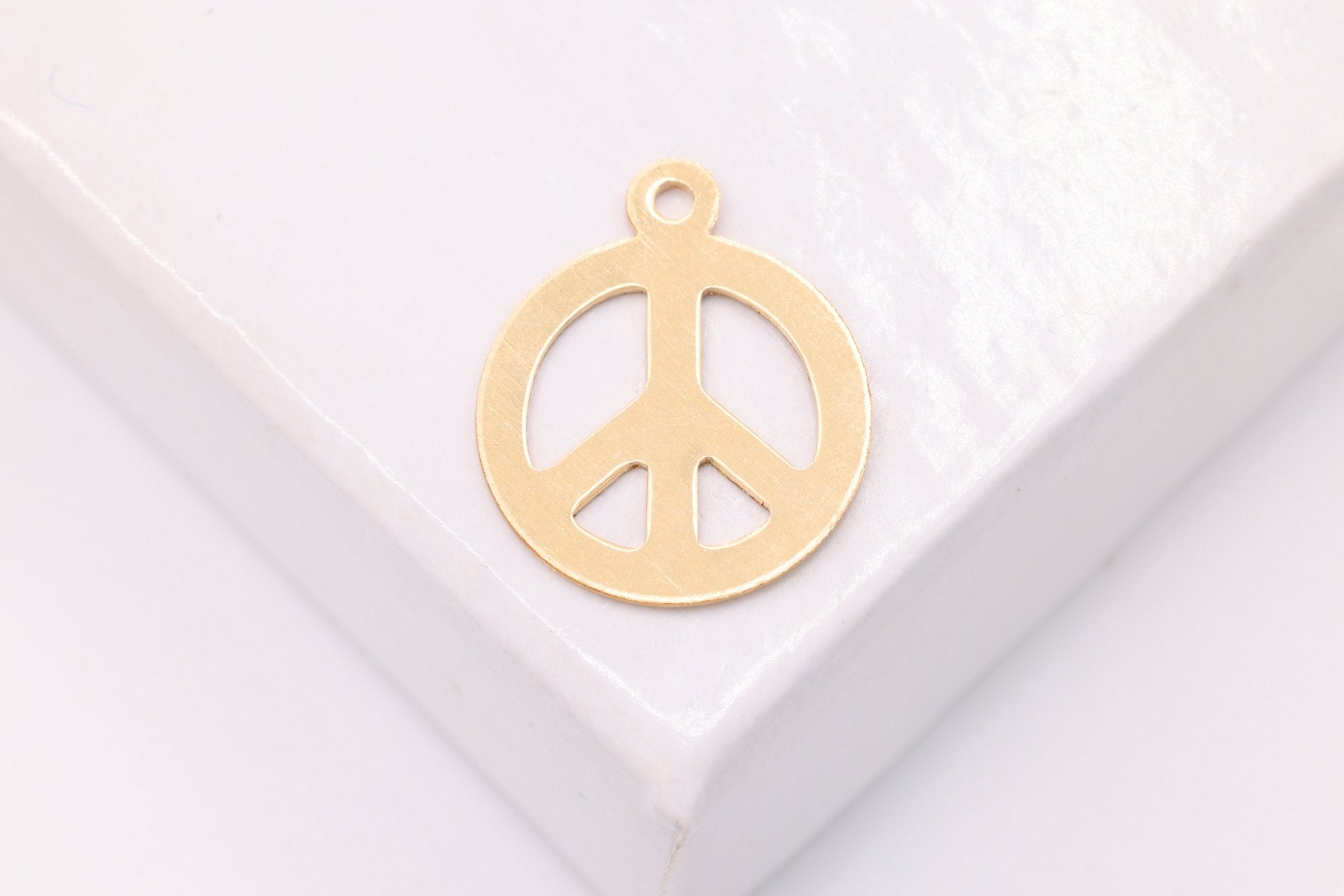 Peace Symbol Charm, Wholesale, 14/20 Gold - Filled or 925 Sterling Silver, 11mm - HarperCrown