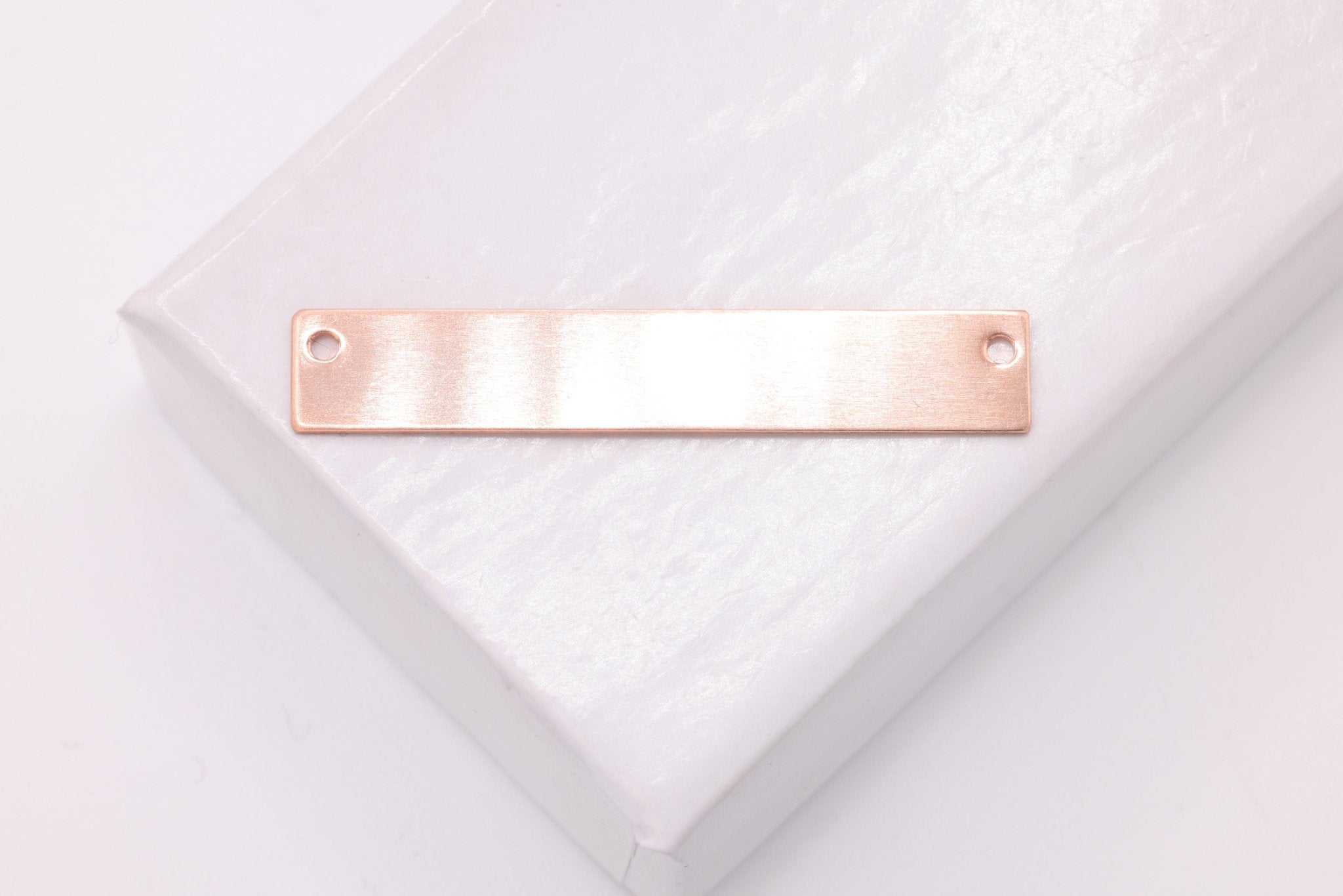 Rectangle Blank Bar Connector, 14/20 Rose Gold - Filled, 30mm x 5mm 24 Gauge, Stamping Blank - HarperCrown