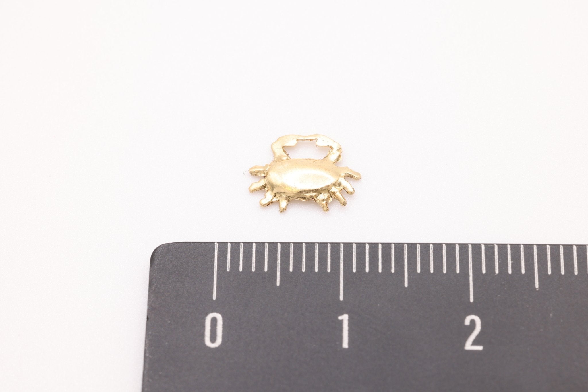 Small Crab Charm, 14K Gold-Filled, Ocean Crab Nautical Charm, Jewelry Making Charm - HarperCrown