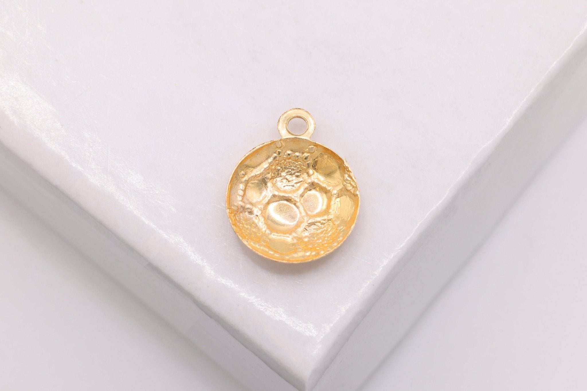 Soccer Ball Charm, 14/20 Gold - Filled, 7mm, Bulk DIY Wholesale Jewelry Making Charm - HarperCrown