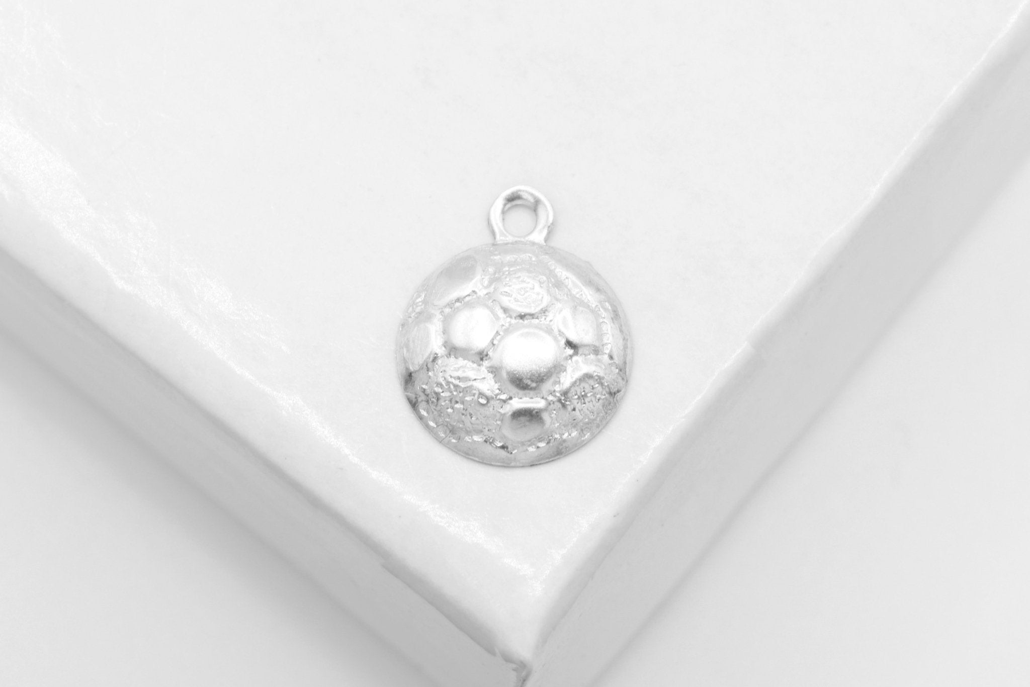 Soccer Ball Charm, 925 Sterling Silver, 7mm, Bulk DIY Wholesale Jewelry Making Charm - HarperCrown