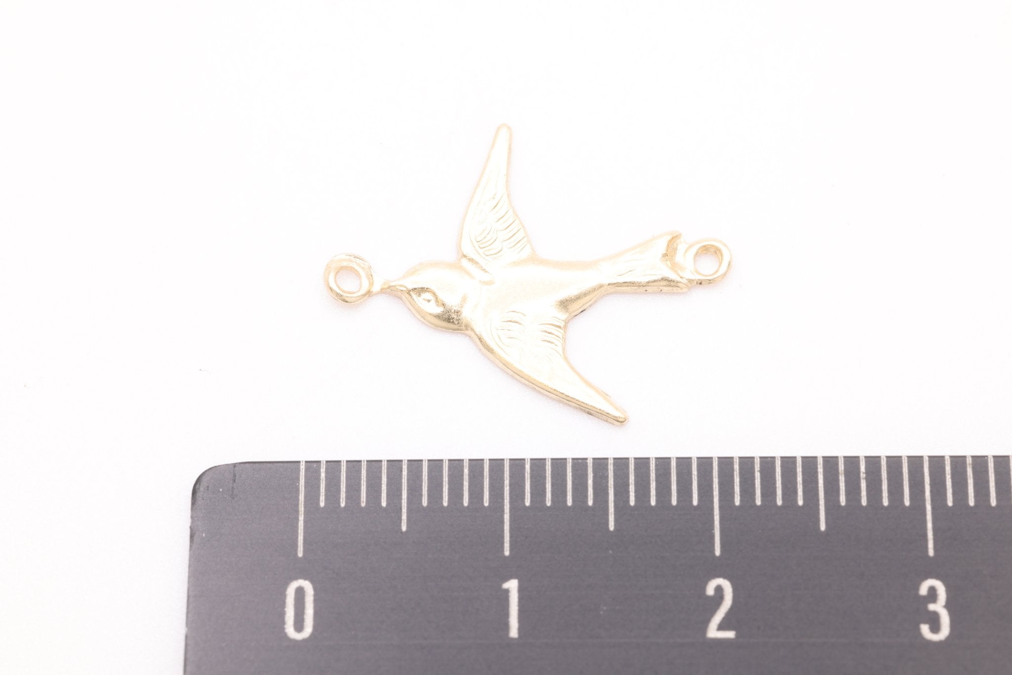 Sparrow Charm Connector, Gold - Filled, 20mm x 16mm, Bulk DIY Wholesale Jewelry Making Charm - HarperCrown