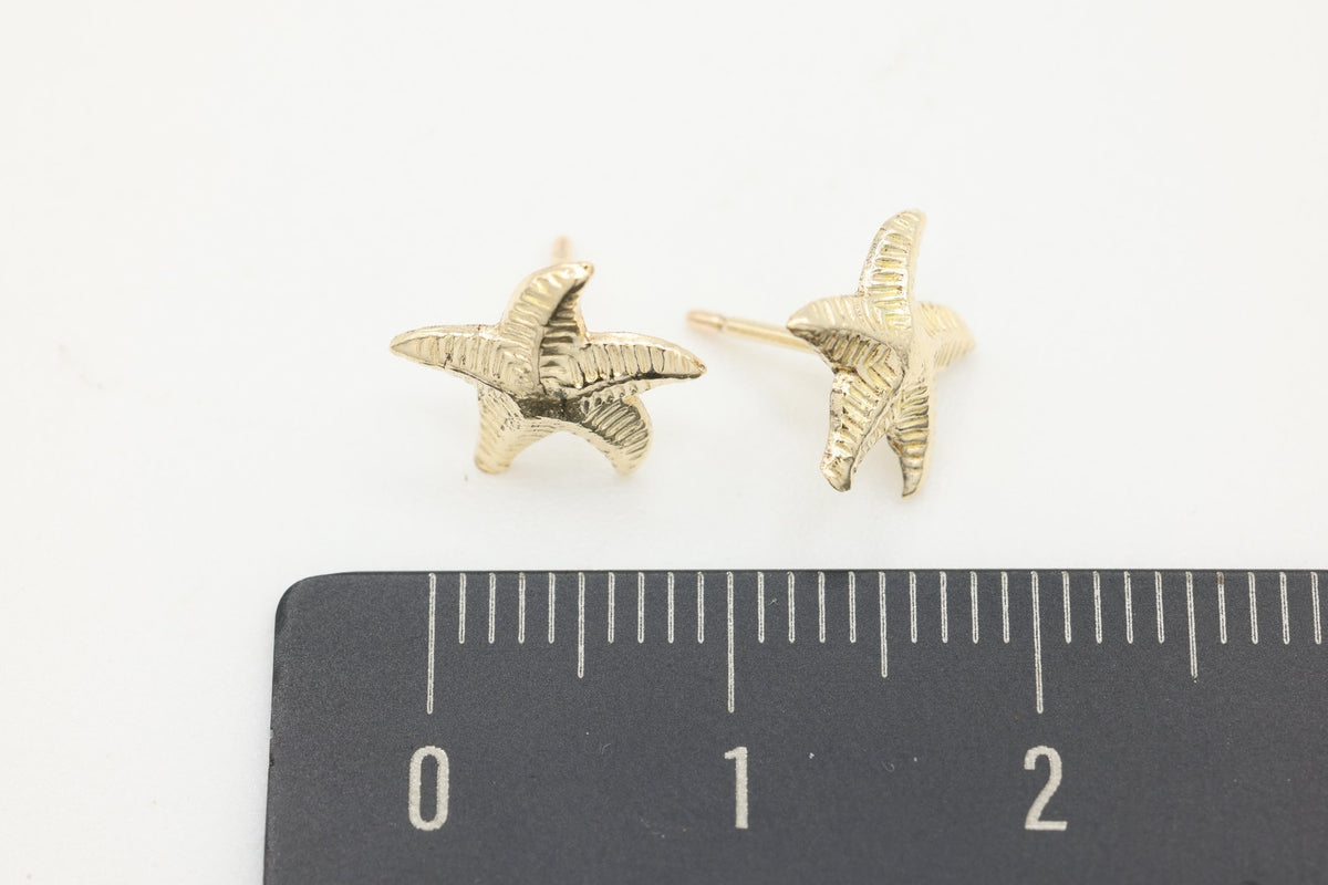 Starfish Stud Earring, 14/20 Gold-Filled, 10mm x 10mm, Wholesale, Pay Per Piece - HarperCrown