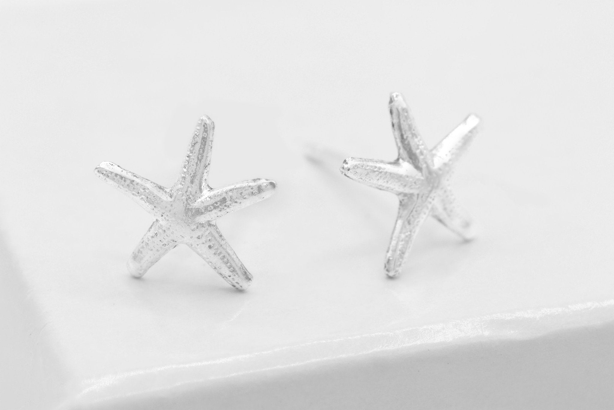 Starfish Stud Earring, 925 Sterling Silver, 7mm x 7mm, Wholesale, Pay Per Piece - HarperCrown