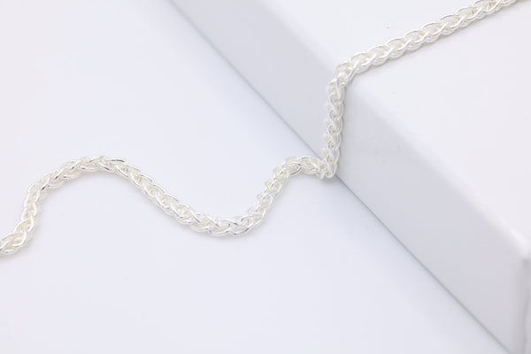 Sterling Silver 1.8 mm Wheat Chain, Wholesale Jewelry Making Wheat Chain - HarperCrown