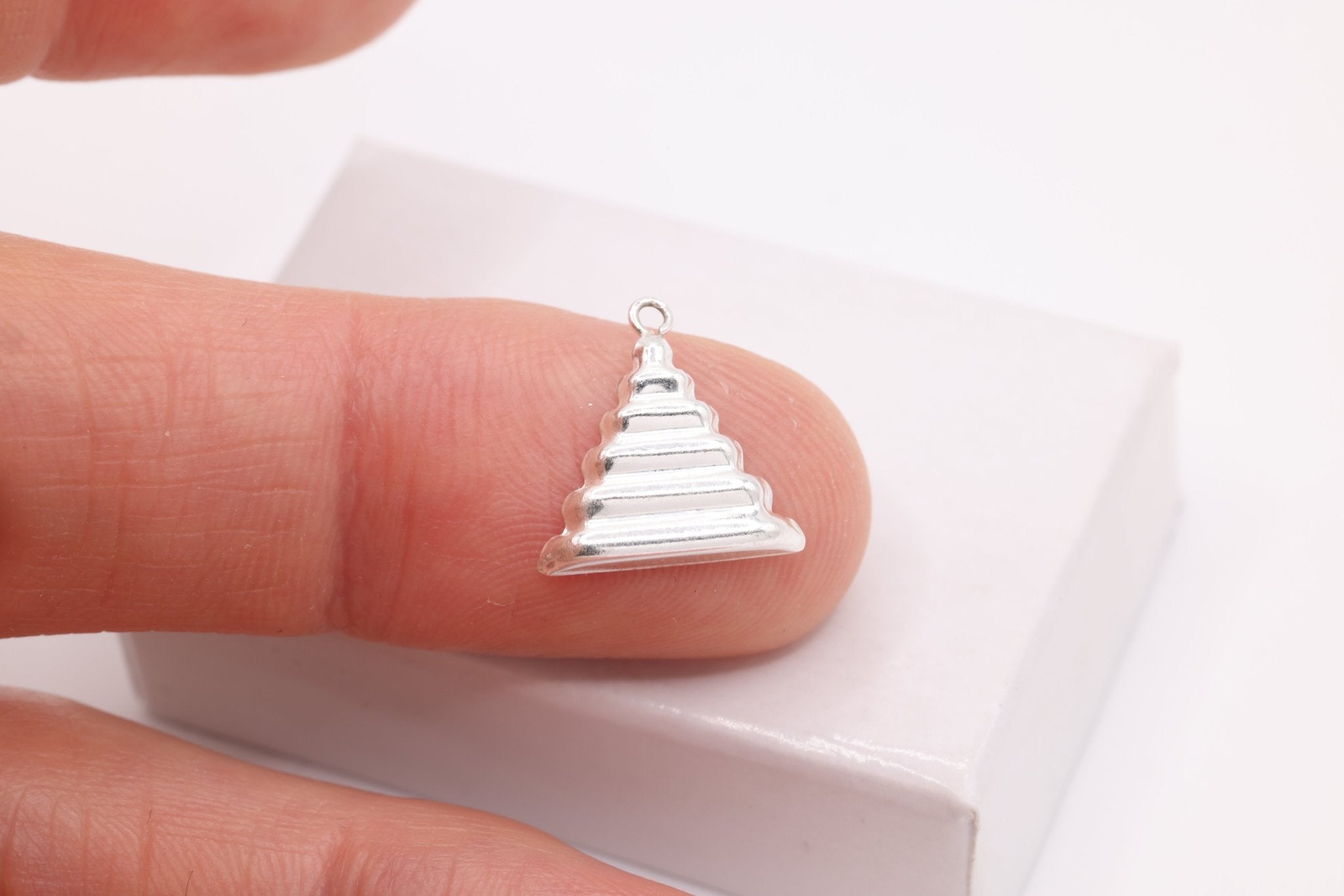 Triangle Stacked Pyramid Charm, Wholesale, 14/20 Gold - Filled, 12mm x 12mm - HarperCrown