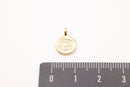Vermeil Gold Spiritual Yoga Ohm Om Symbol Charm, 18K gold plated over Sterling Silver - HarperCrown