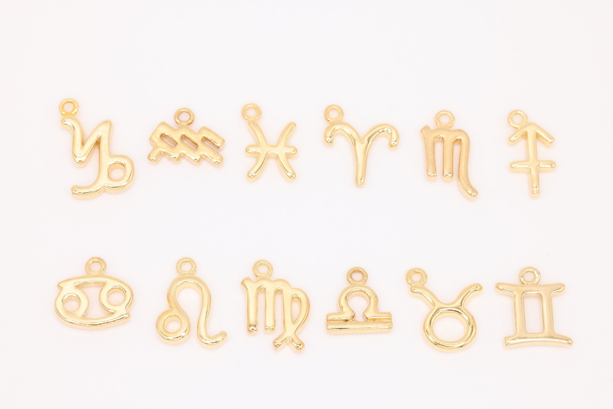Vermeil Zodiac Charms Wholesale, Vermeil 925 Sterling Silver, Astrological Zodiac Signs, Zodiac Symbols, Birthday, Horoscope Bulk Charms - HarperCrown