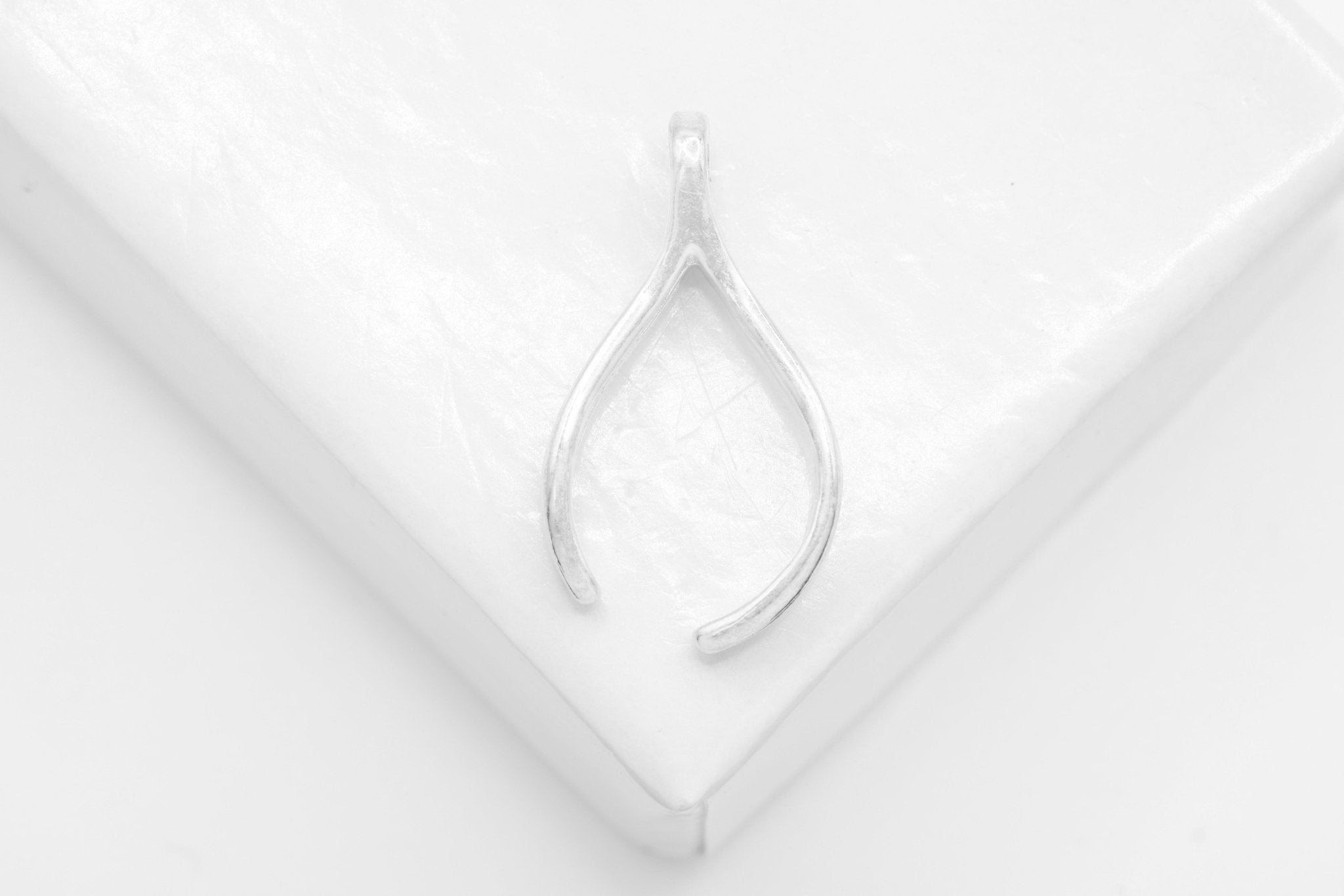 Wishbone Charm, Wholesale, 925 Sterling Silver, 17mm x 9mm - HarperCrown