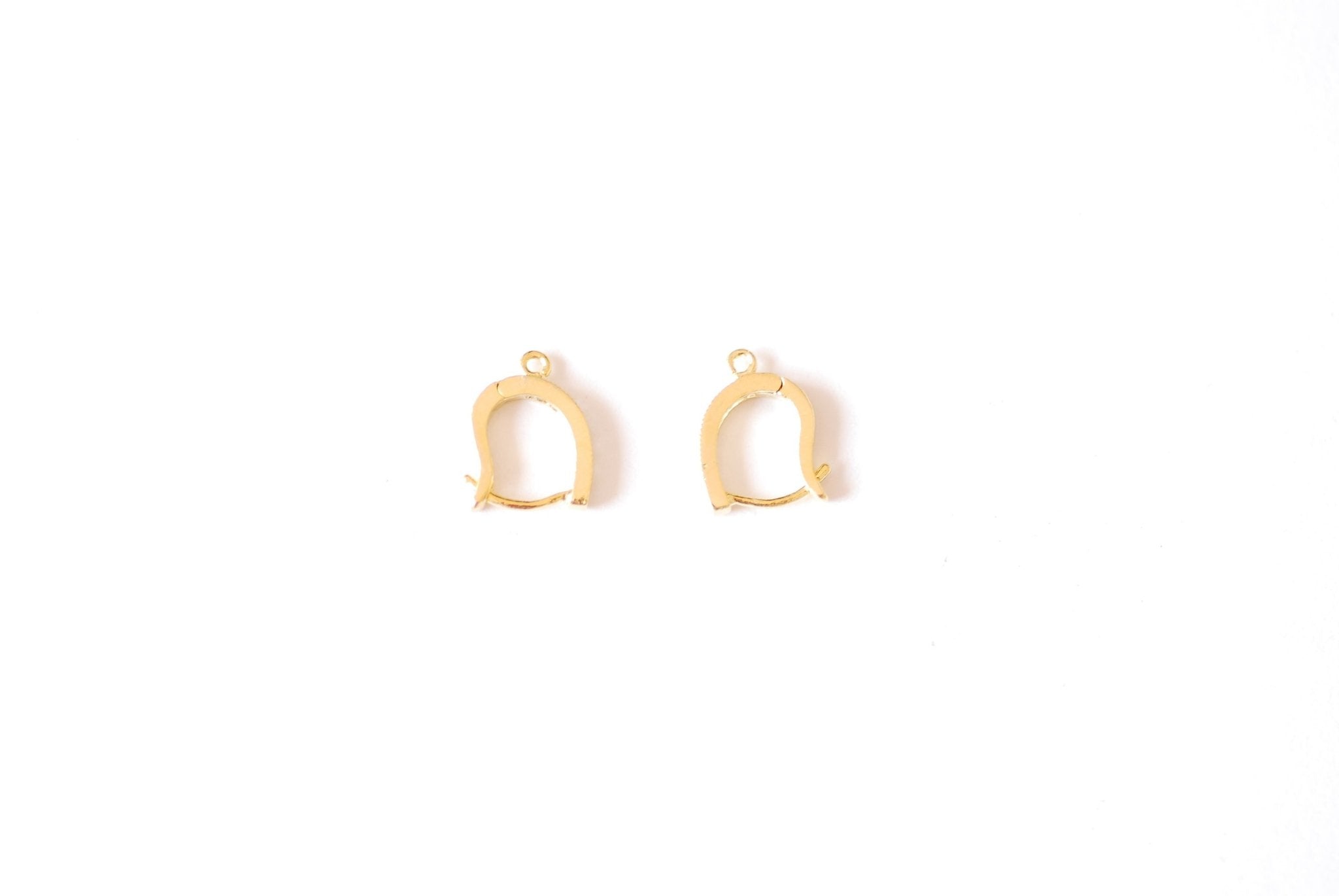 1 Pair 18k gold Pave Cubic Zirconia Leverback Earrings - 18k vermeil gold plated 925 sterling silver pave leverback earrings with ring - HarperCrown