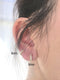 1 Pair Gold CZ Huggie Hoop Earrings Minimalist Earrings Dainty Earrings Small cubic zirconia pave Huggie hoop earrings Tiny Hoops Helix Hoop - HarperCrown