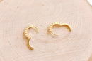 1 Pair Gold Purple Cubic Zirconia Huggie Hoop Earrings Minimalist Earrings Dainty Earrings Sterling Silver Huggie Gold CZ Hoop Small Hoops - HarperCrown