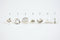 1 pair Sterling Silver Post Stud Earrings, Crescent Moon, Heart, Star, Ear Crawler, Bar, Arrow, Shell, Leaflet, Lotus Flower,Tree of Life - HarperCrown