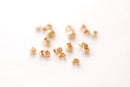 10 pcs Gold Filled 3mm Crimp Cover Findings Fits 2mm Crimps Gold Crimp Cover Beading Crimp Covers Cable thimbles Wholesale Findings GFCH2-53 - HarperCrown