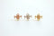 10X9mm Cubic Zirconia Flower Connector link, Sterling Silver, Vermeil Gold, Rose Gold, pave, Cubic Zirconia CZ Space Connector, Snowflake - HarperCrown