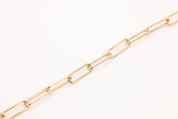 11mm Amelia Elongated Polished Cable Chain, 14K Gold Overlay Plated, Wholesale Jewelry Chain - HarperCrown